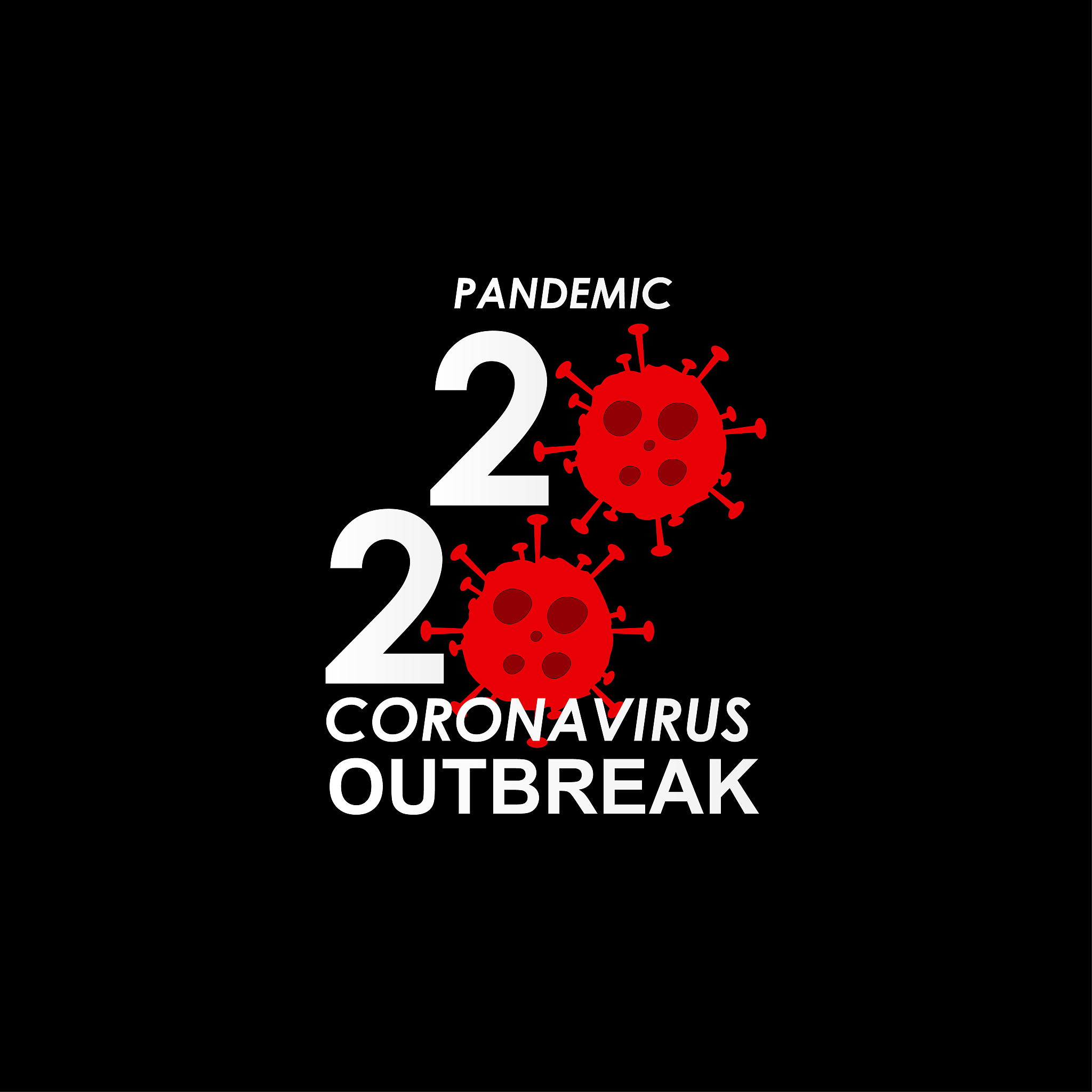 2020 sign for pandemic coronavirus outbreak design