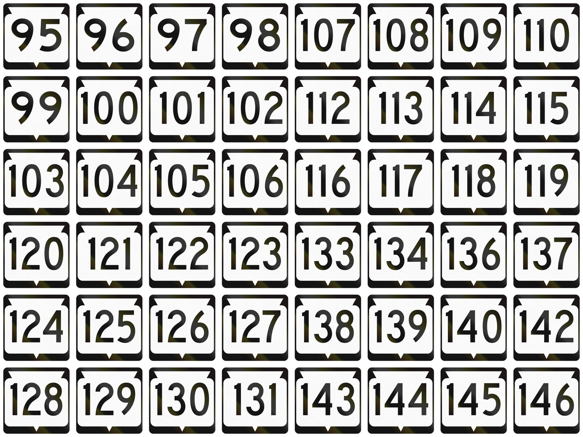 1 到 100 的数字序列 -  完整列表