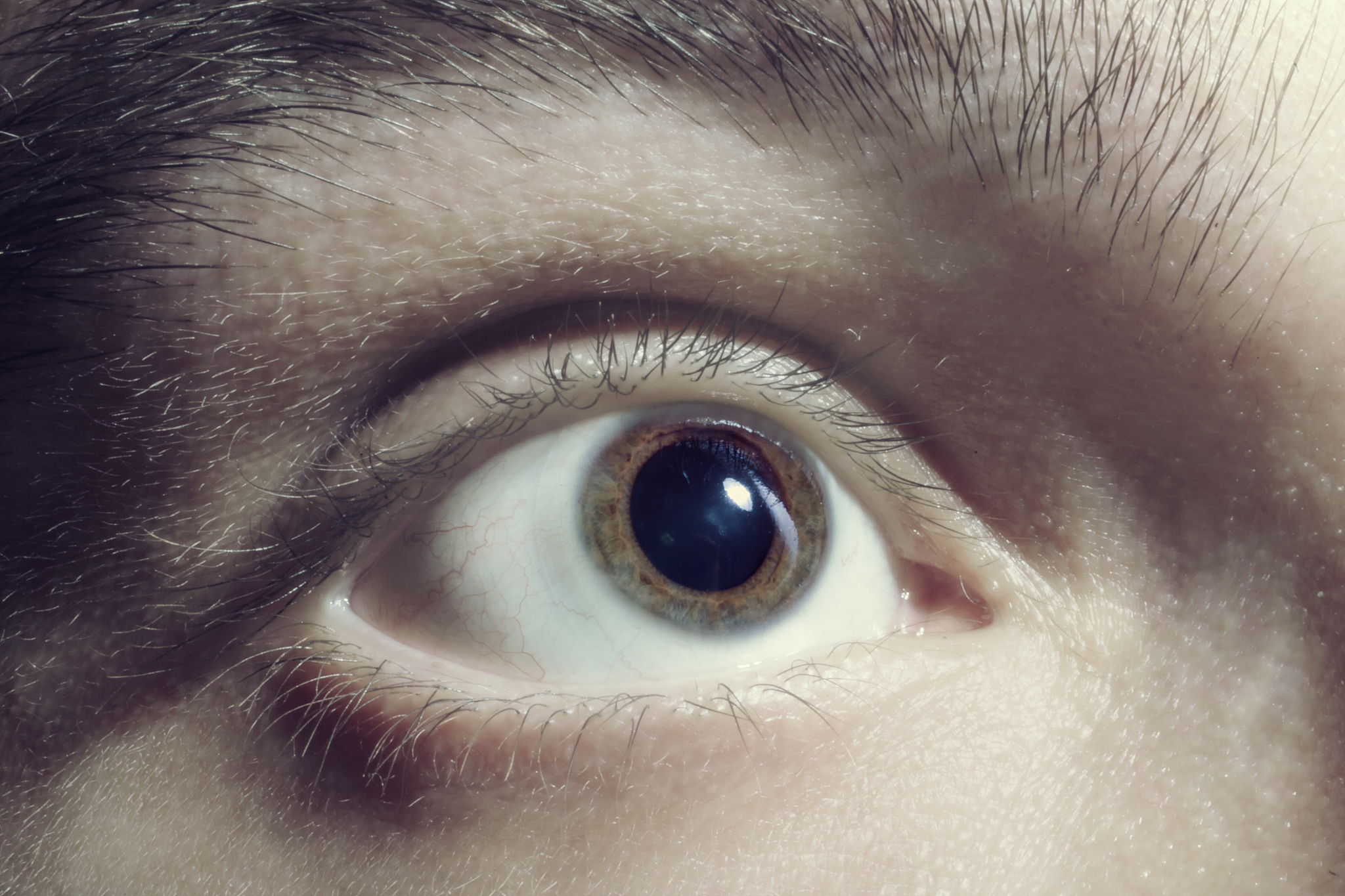 men eye closeup