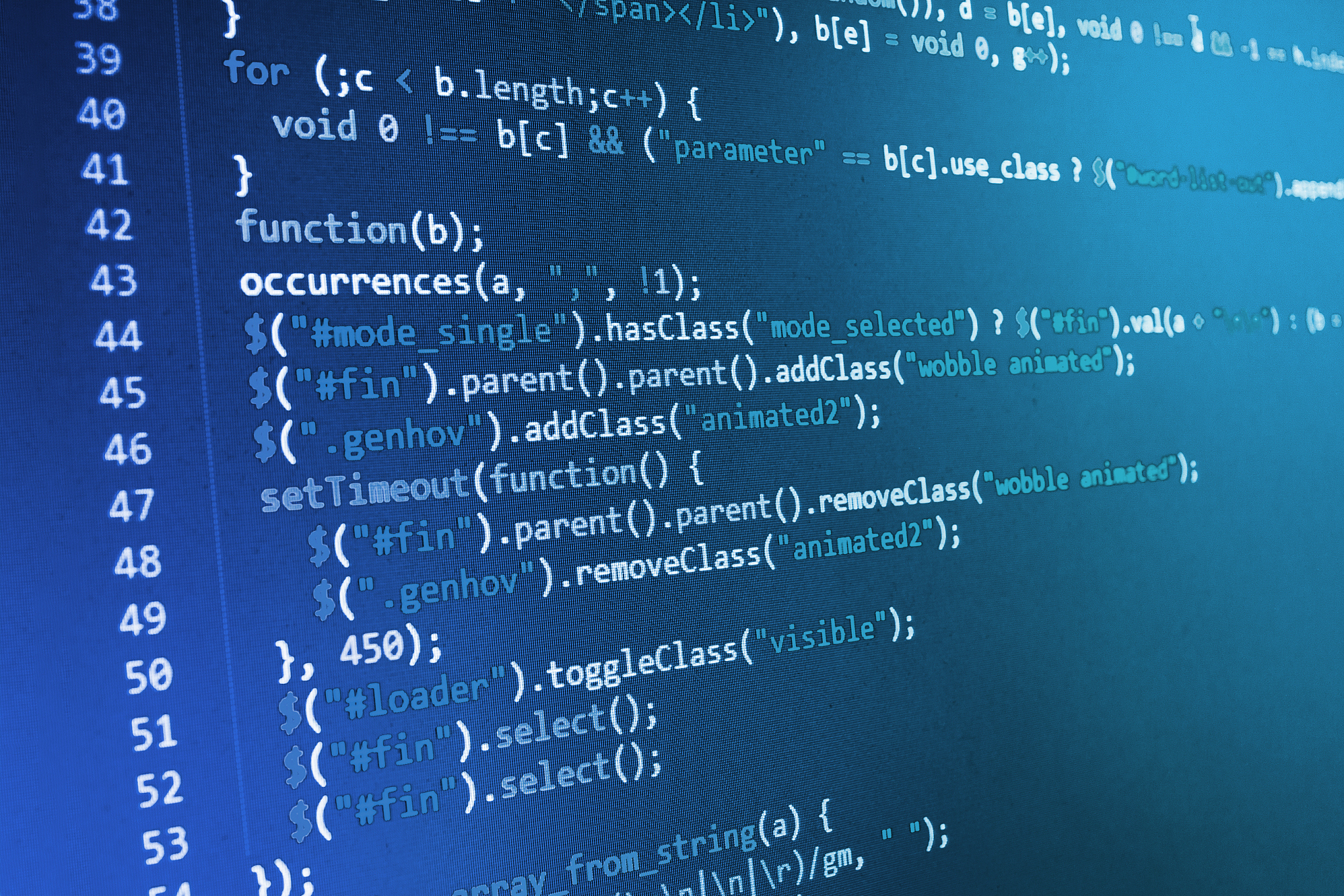 software developer programming code on computer