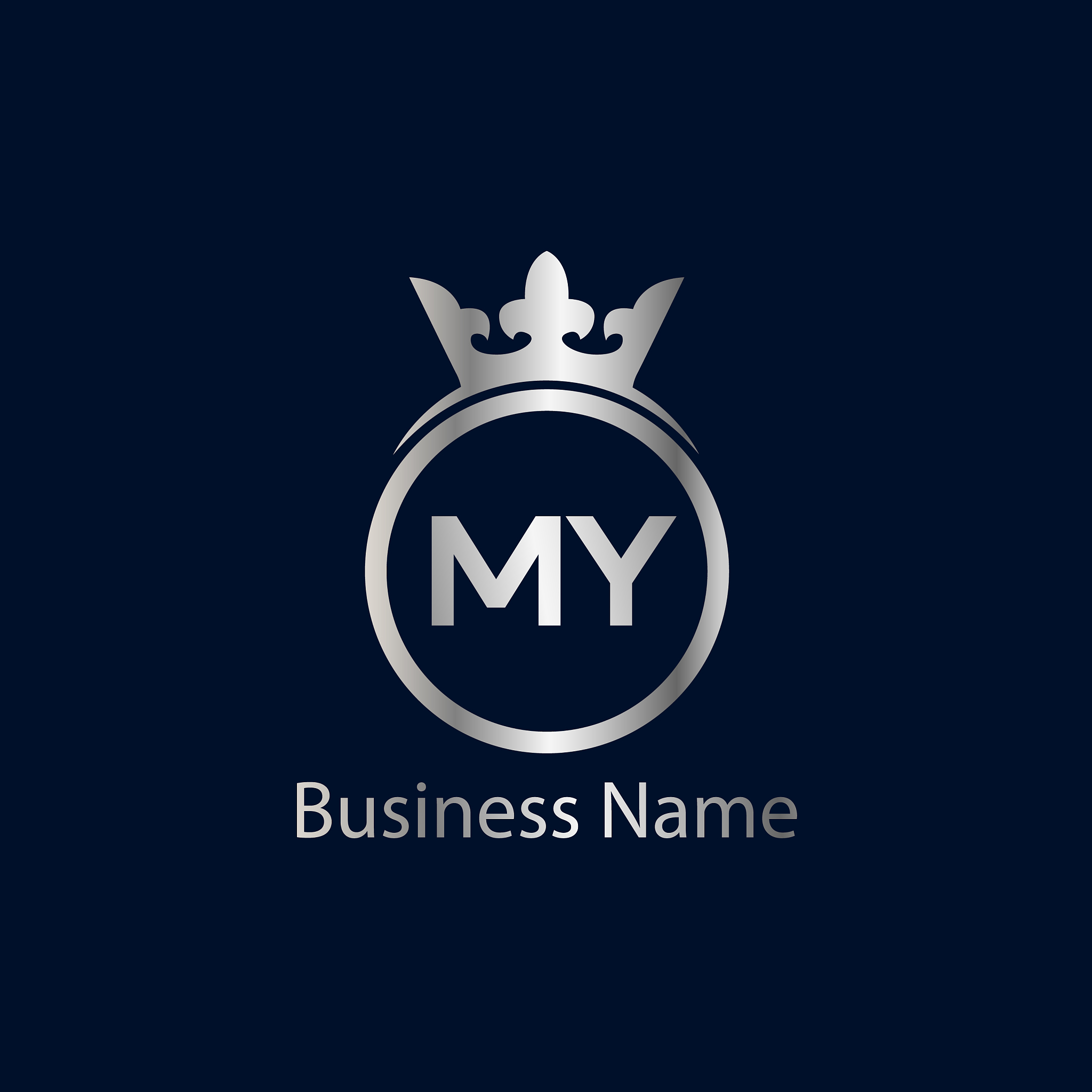 initial letter my logo template design