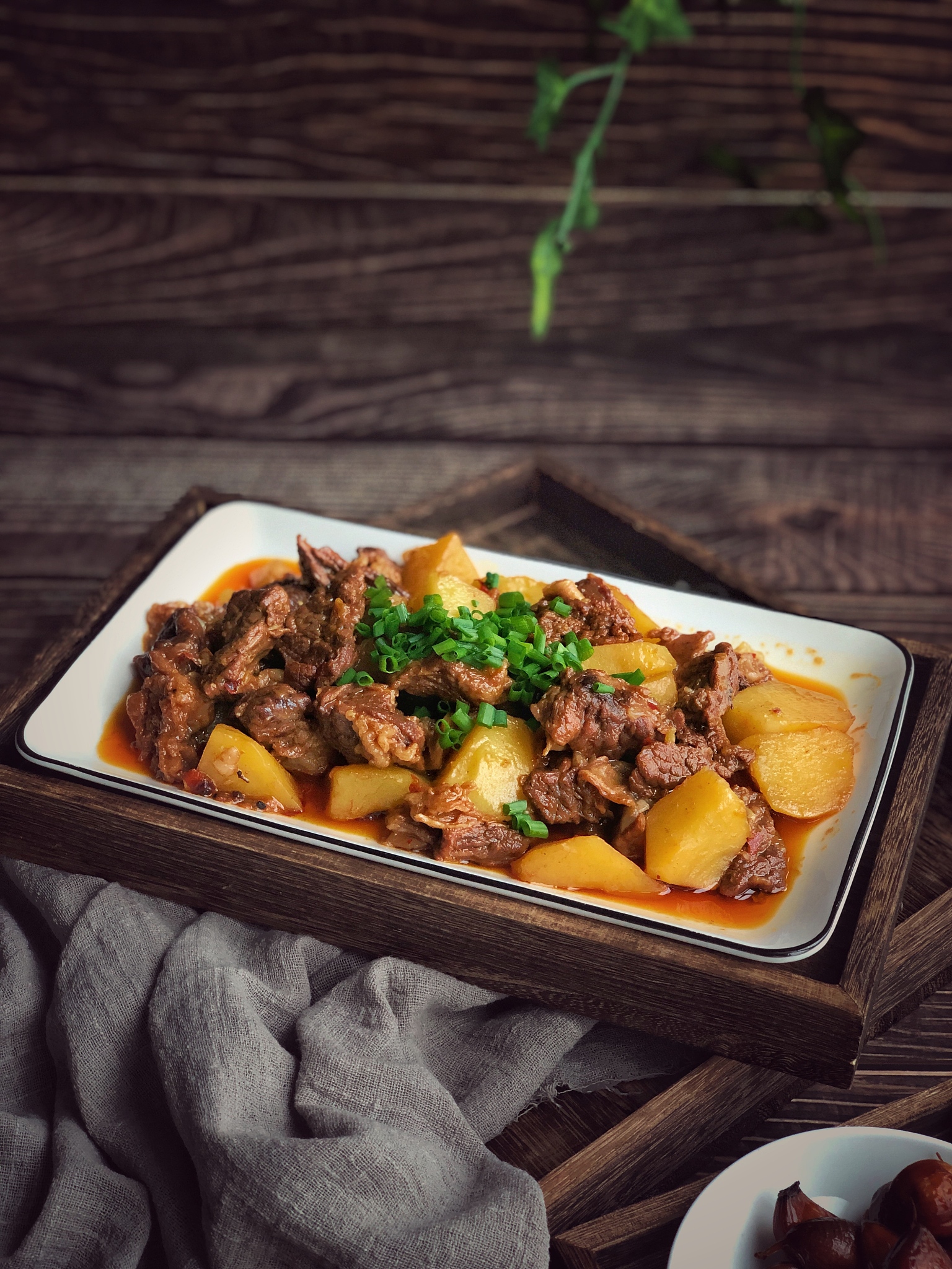 写一份红烧排骨＋土豆外卖好评