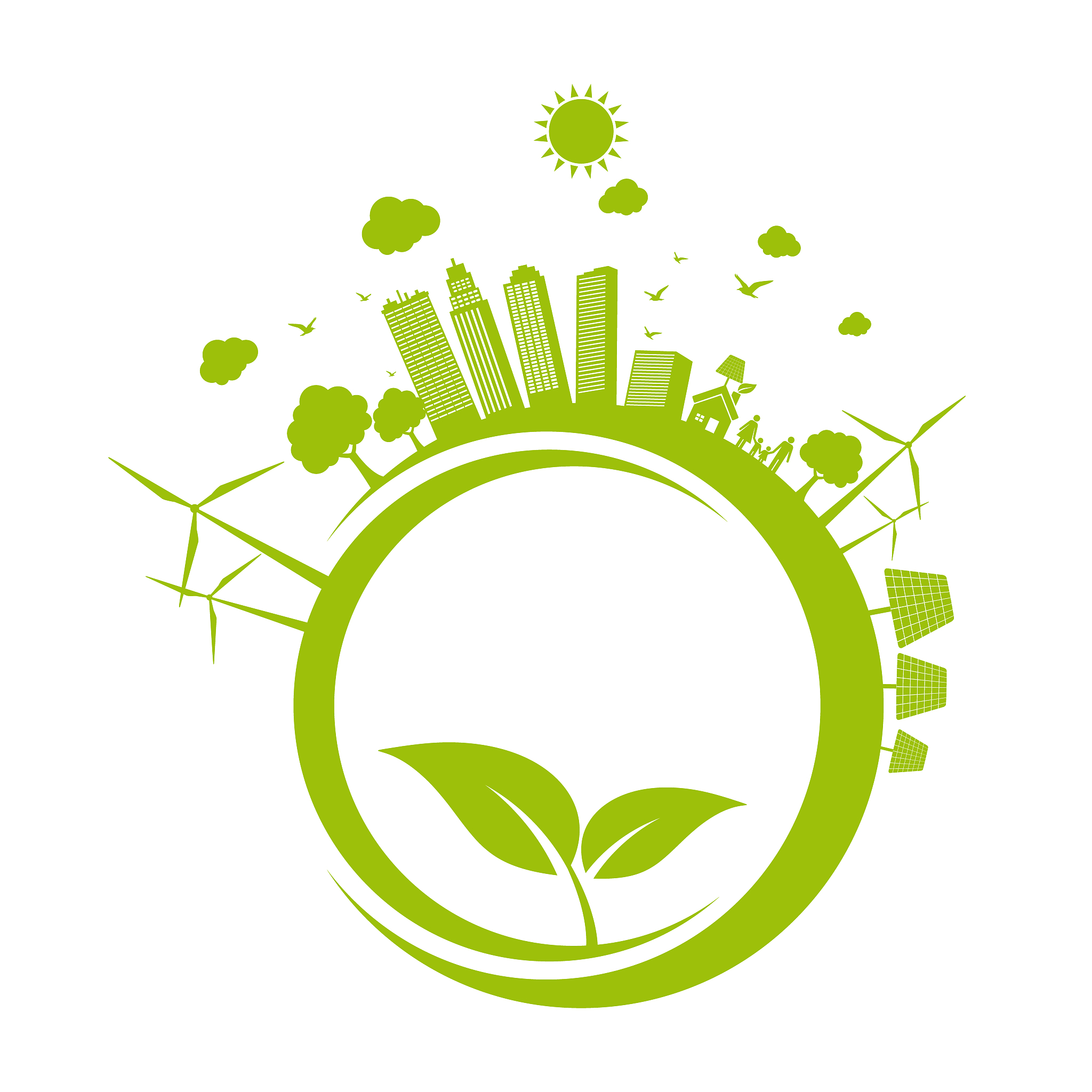 energy development, environmental and ecology concept, vector il