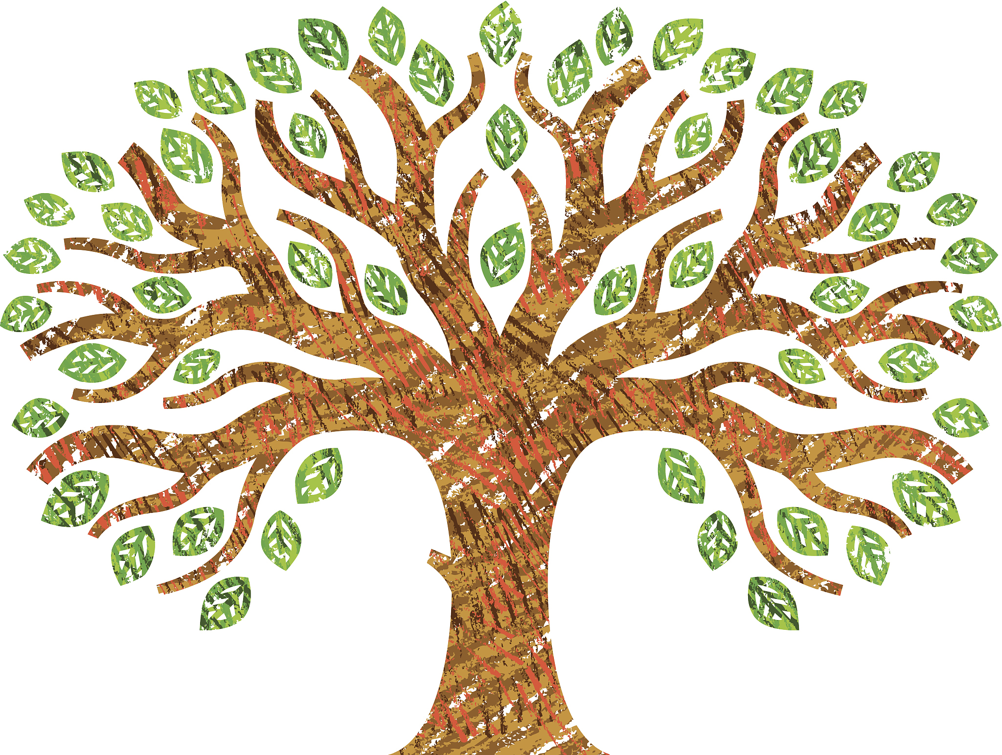 scribbled graphic tree