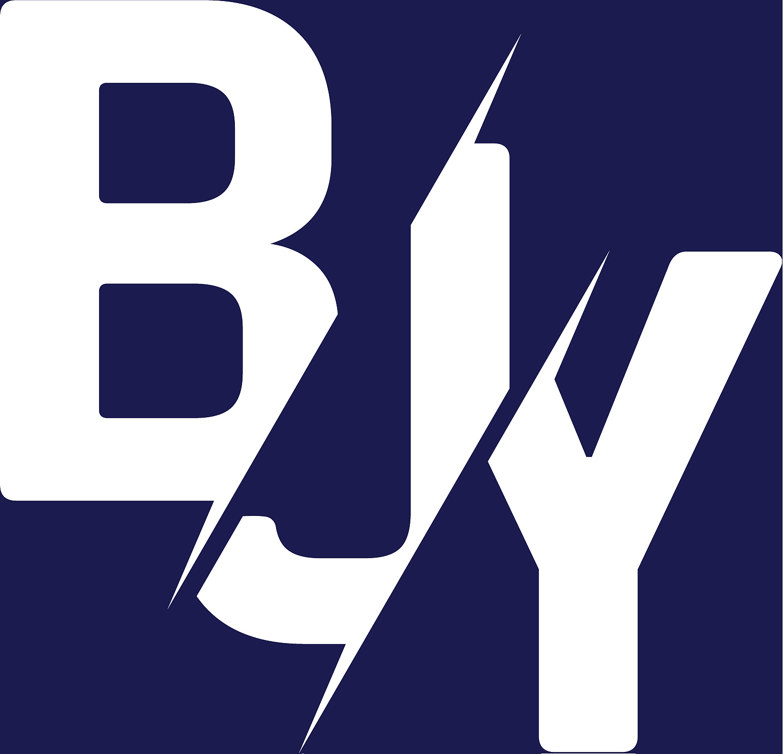 monogram letters initial logo design bjy