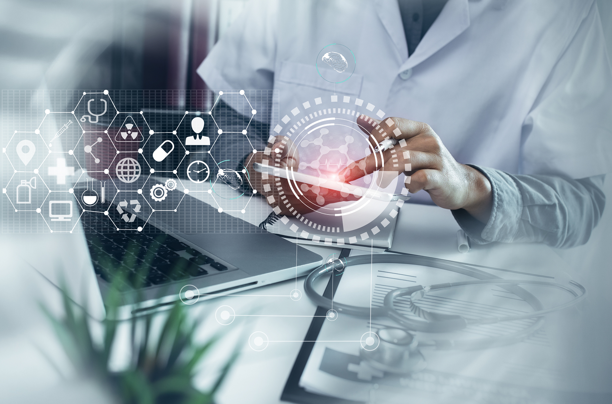 medical technology network concept.