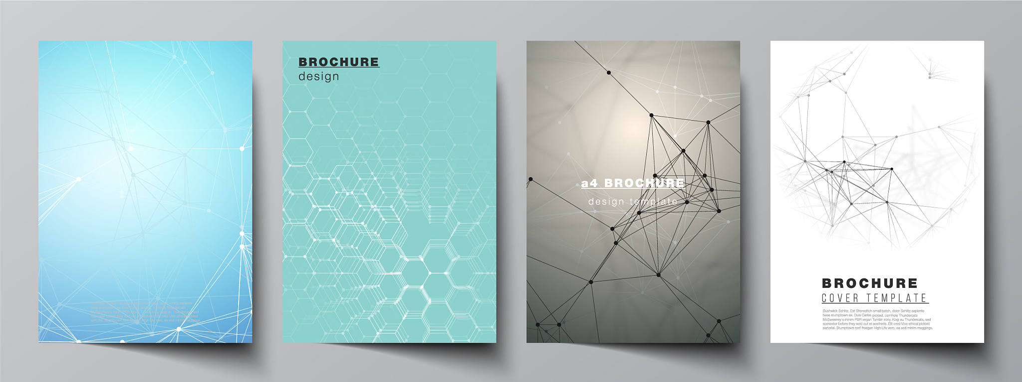 the layout of a4 format cover mockups
