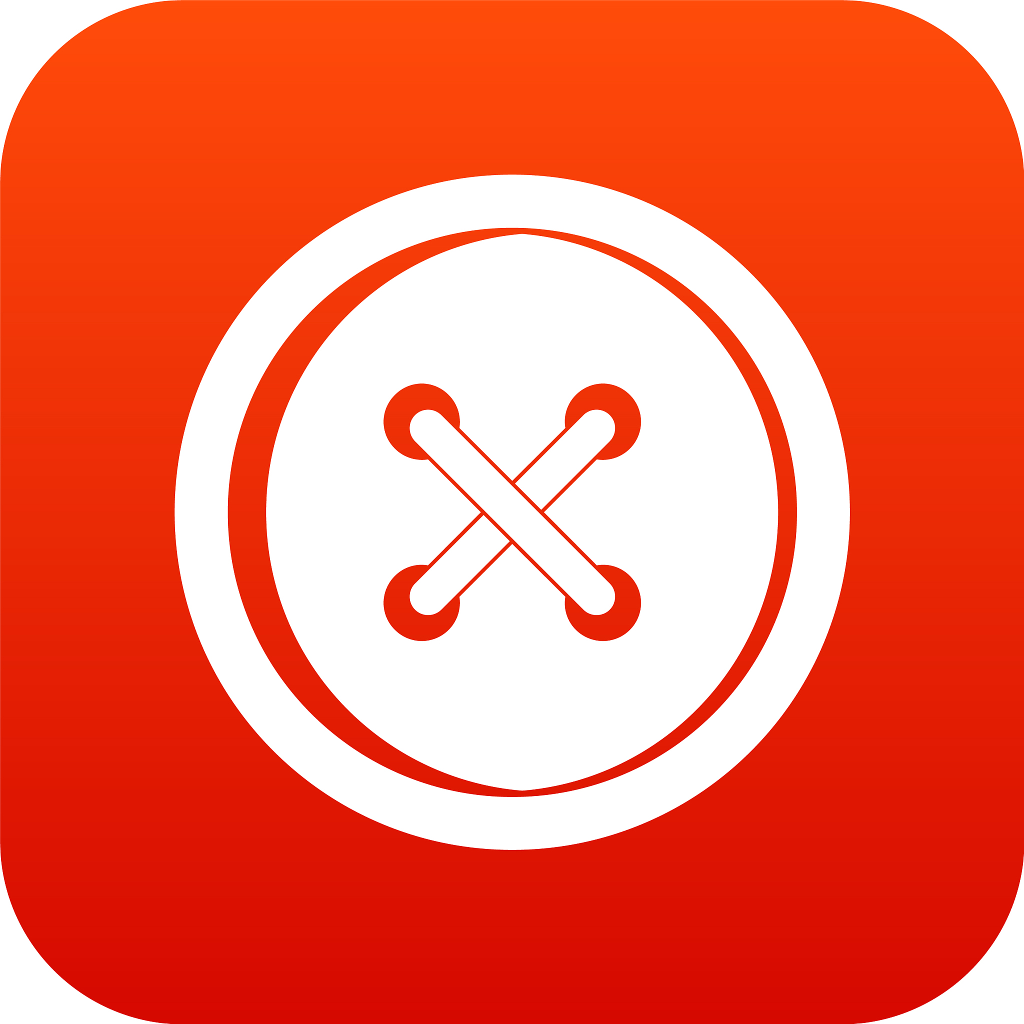 plastic button icon digital red