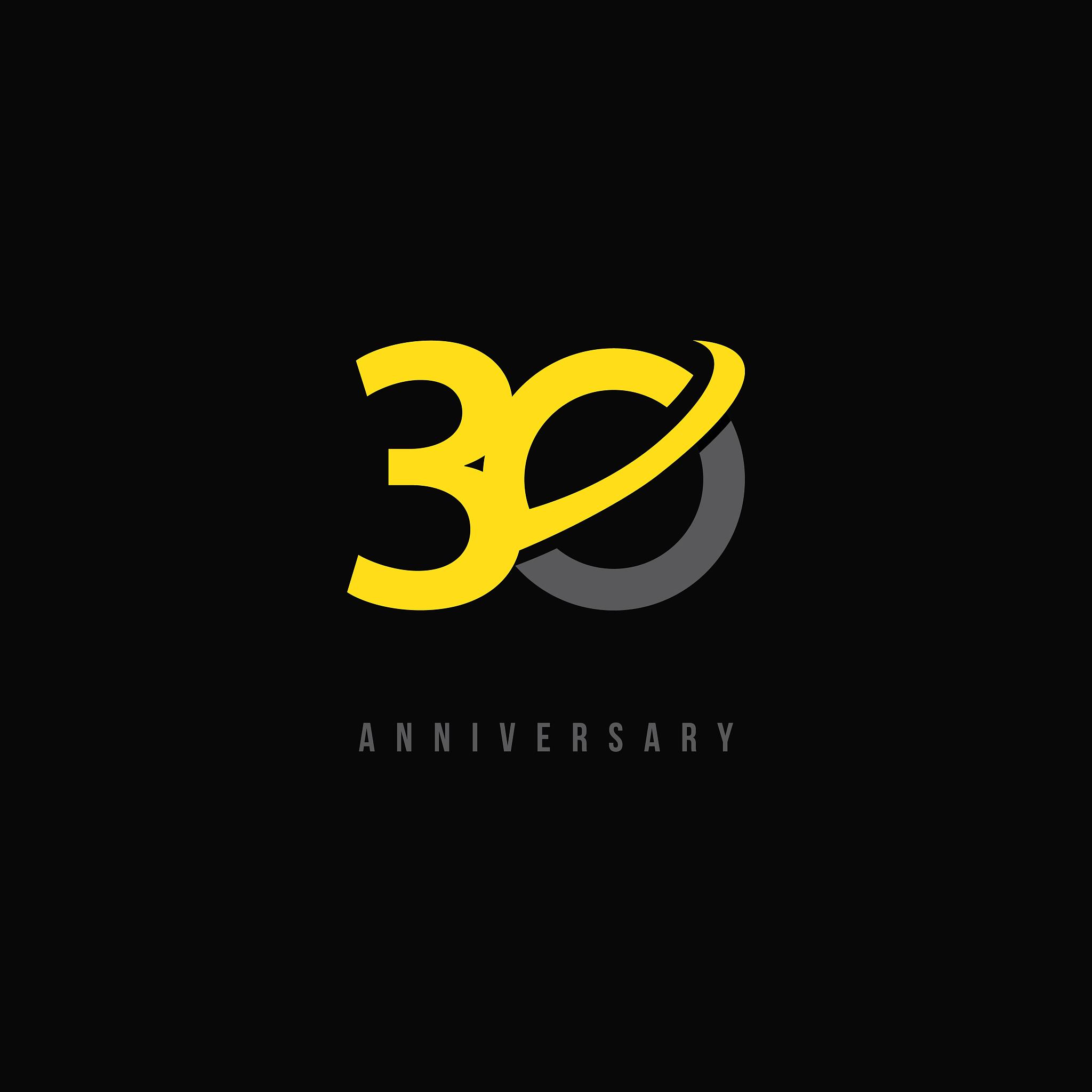 30 year anniversary vector template design illustration