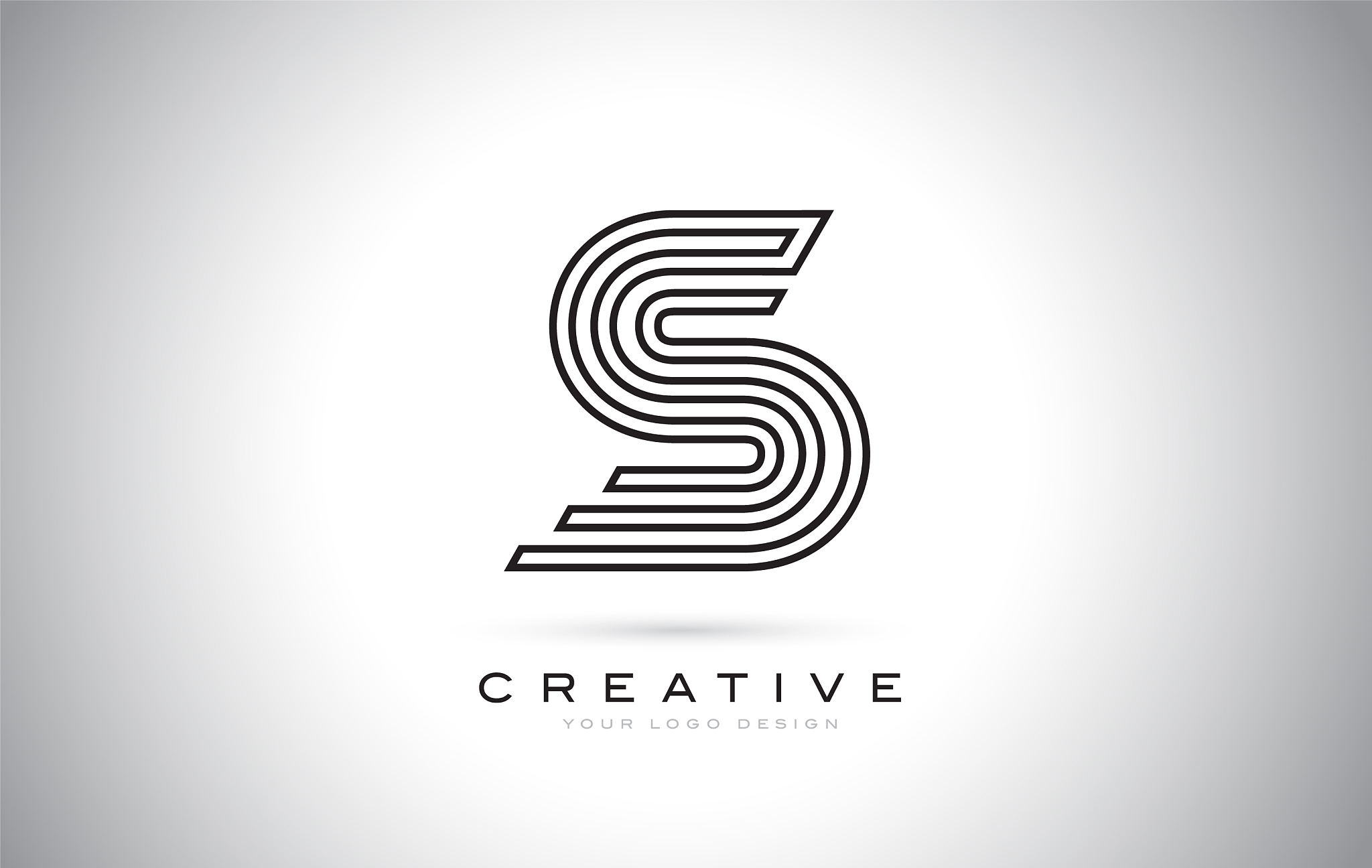 s letter monogram logo design modern s icon with