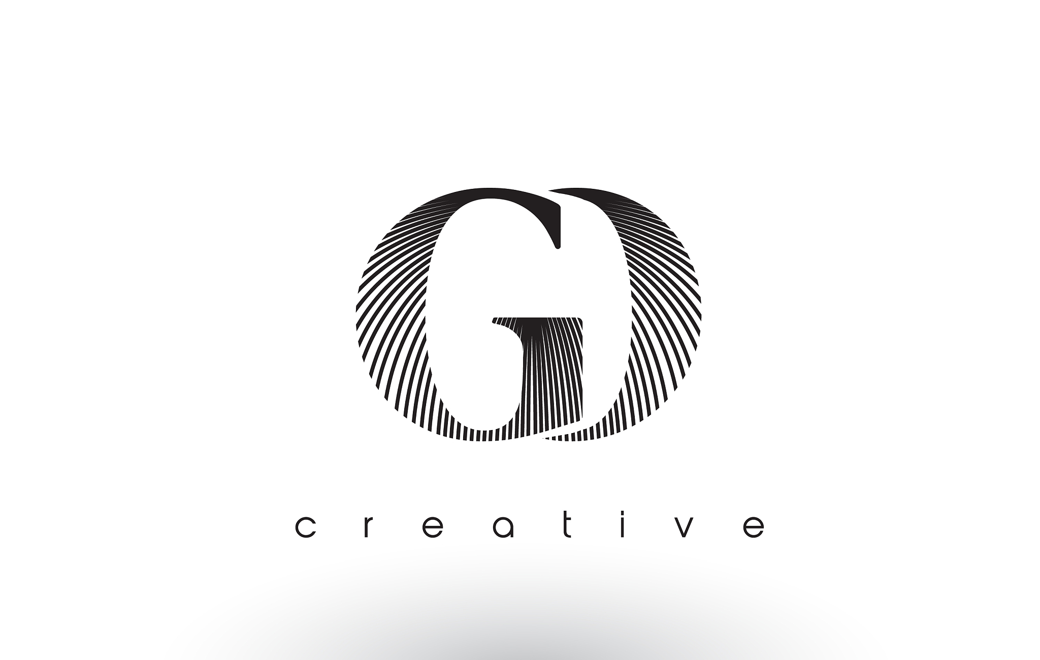 go logo design with multiple lines and black and