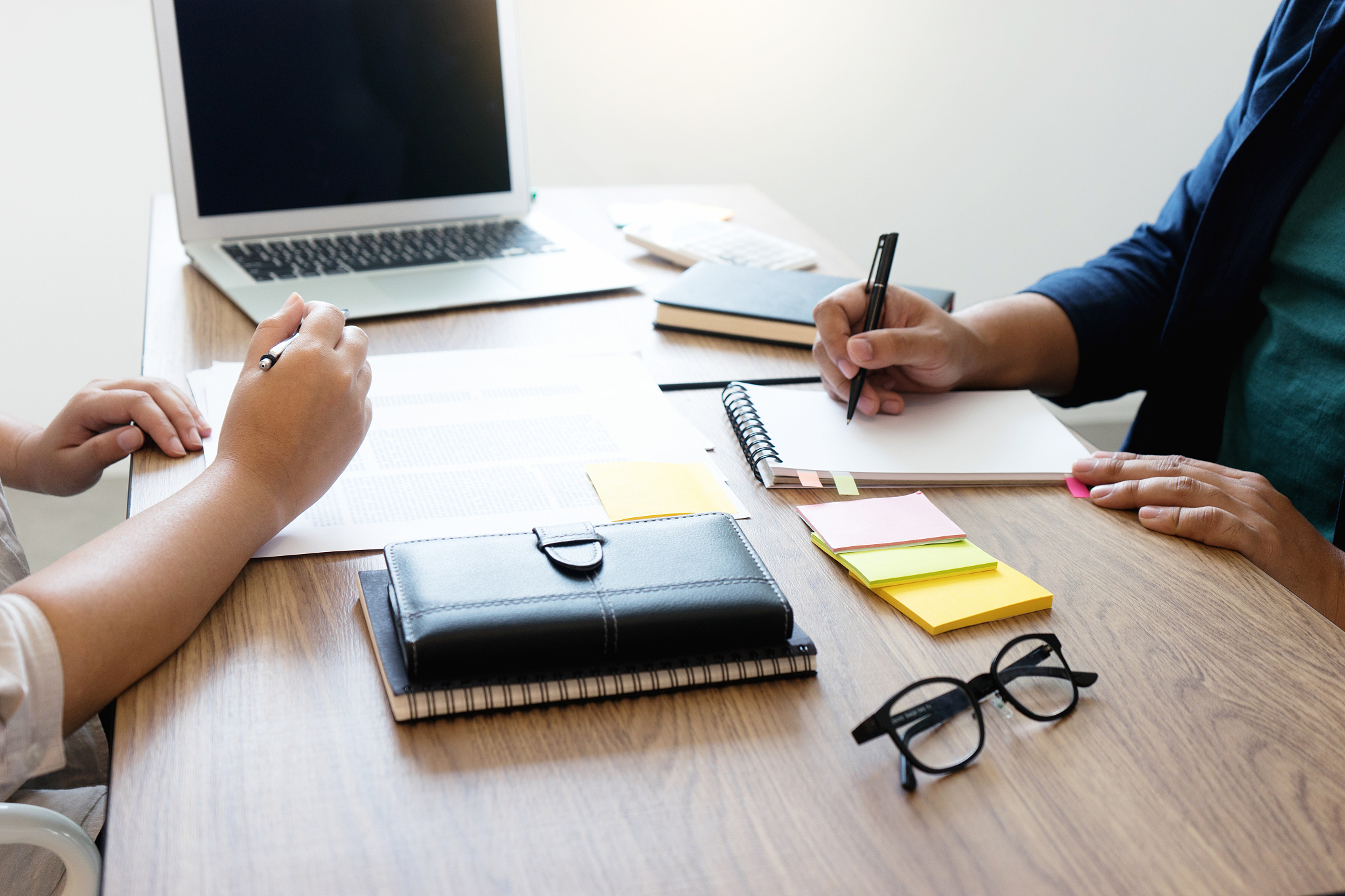 business people working on table