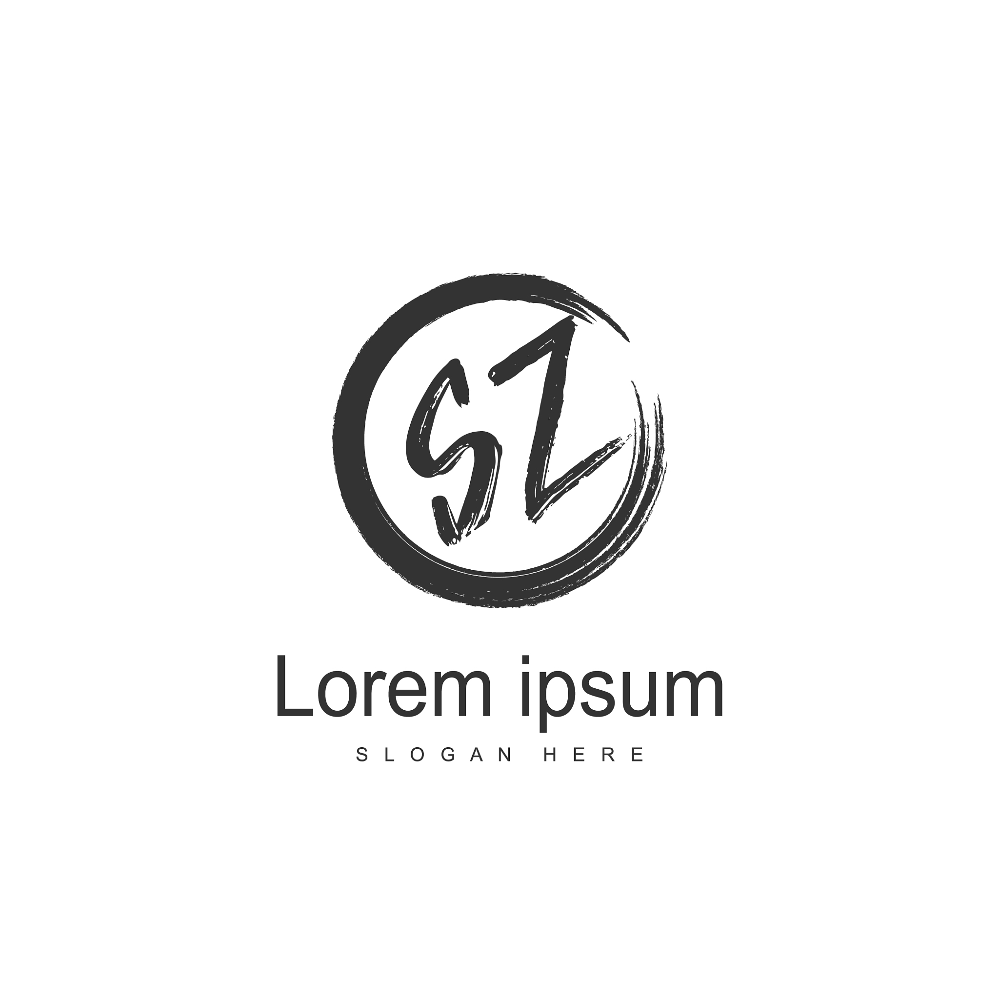 initial letter sz logo template minimalist letter