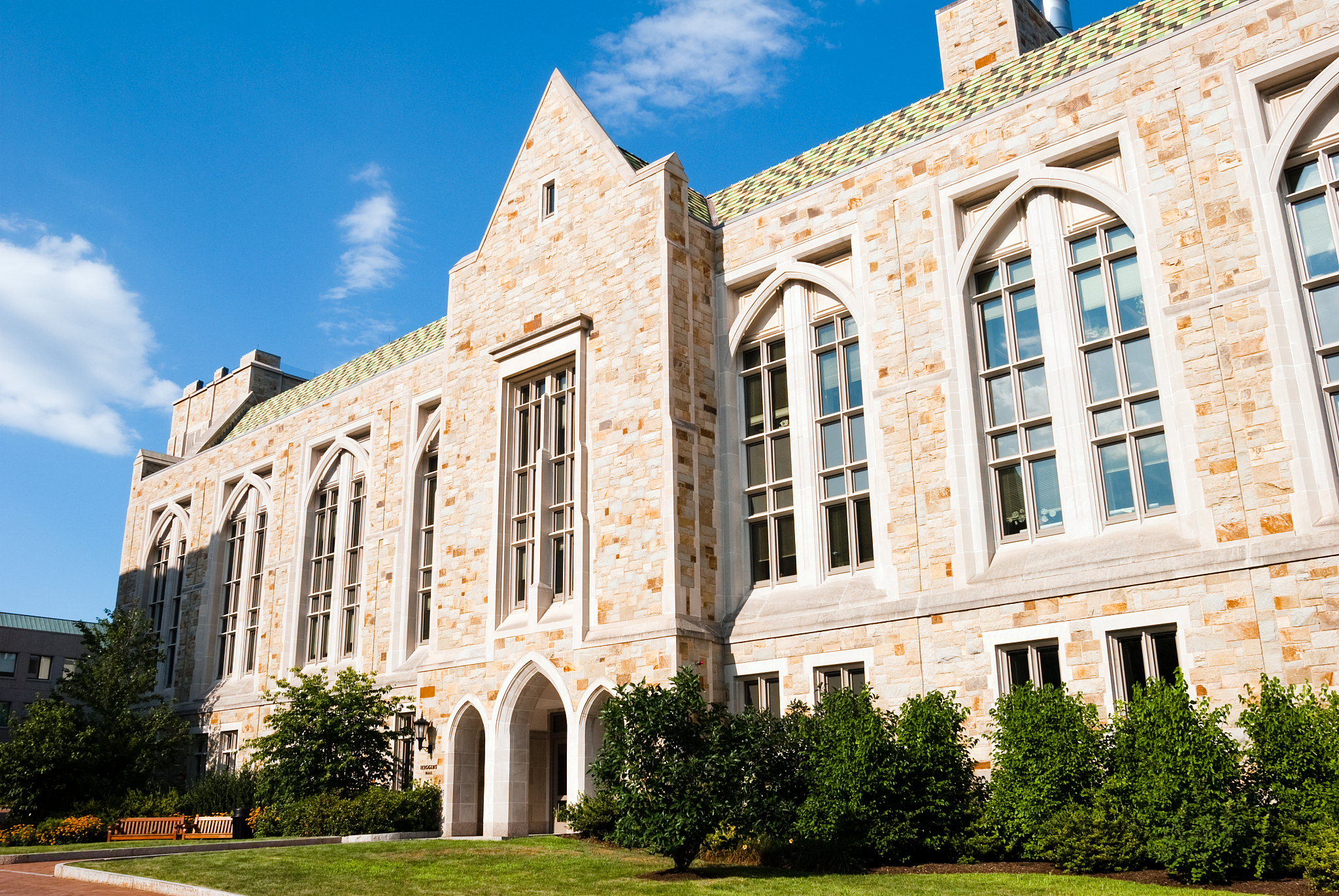 building on campus of boston college in chestnut hill, ma