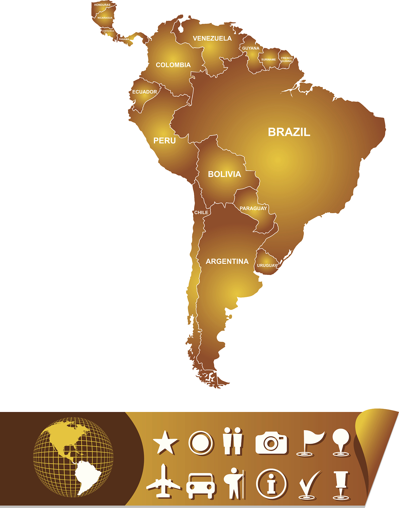 south america map