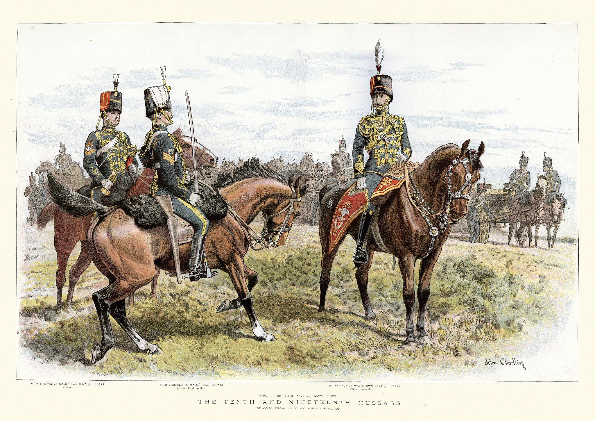 soldiers of the british army 10th and 19th hussars