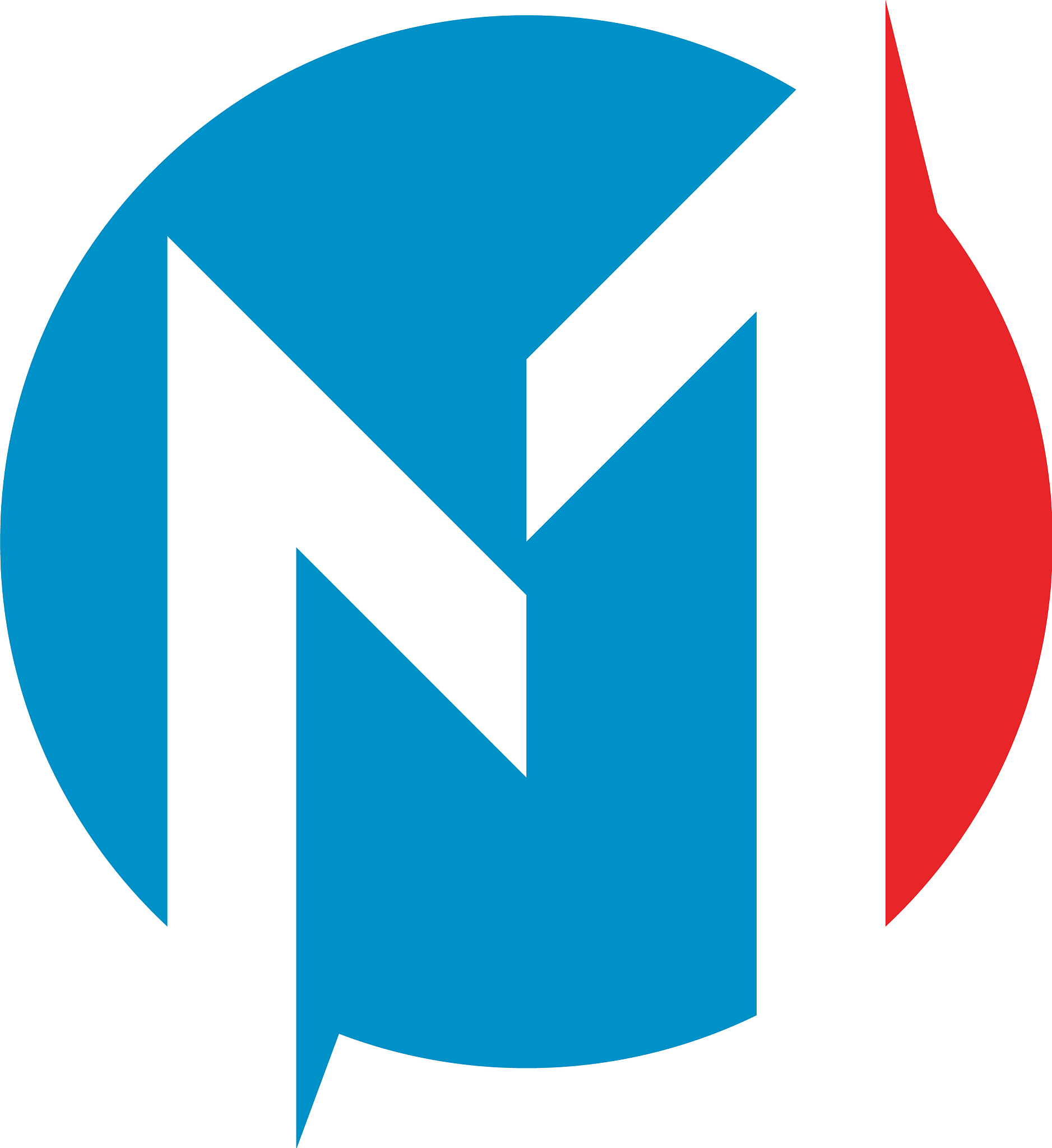 m letter logo template
