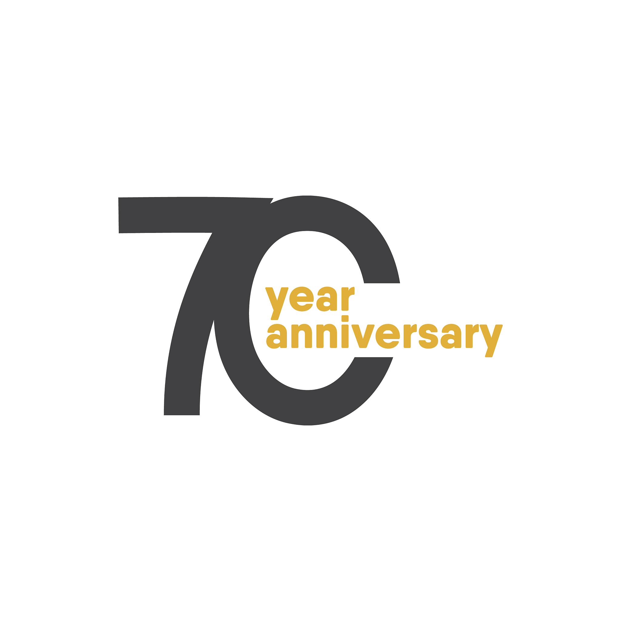 70 year anniversary template design