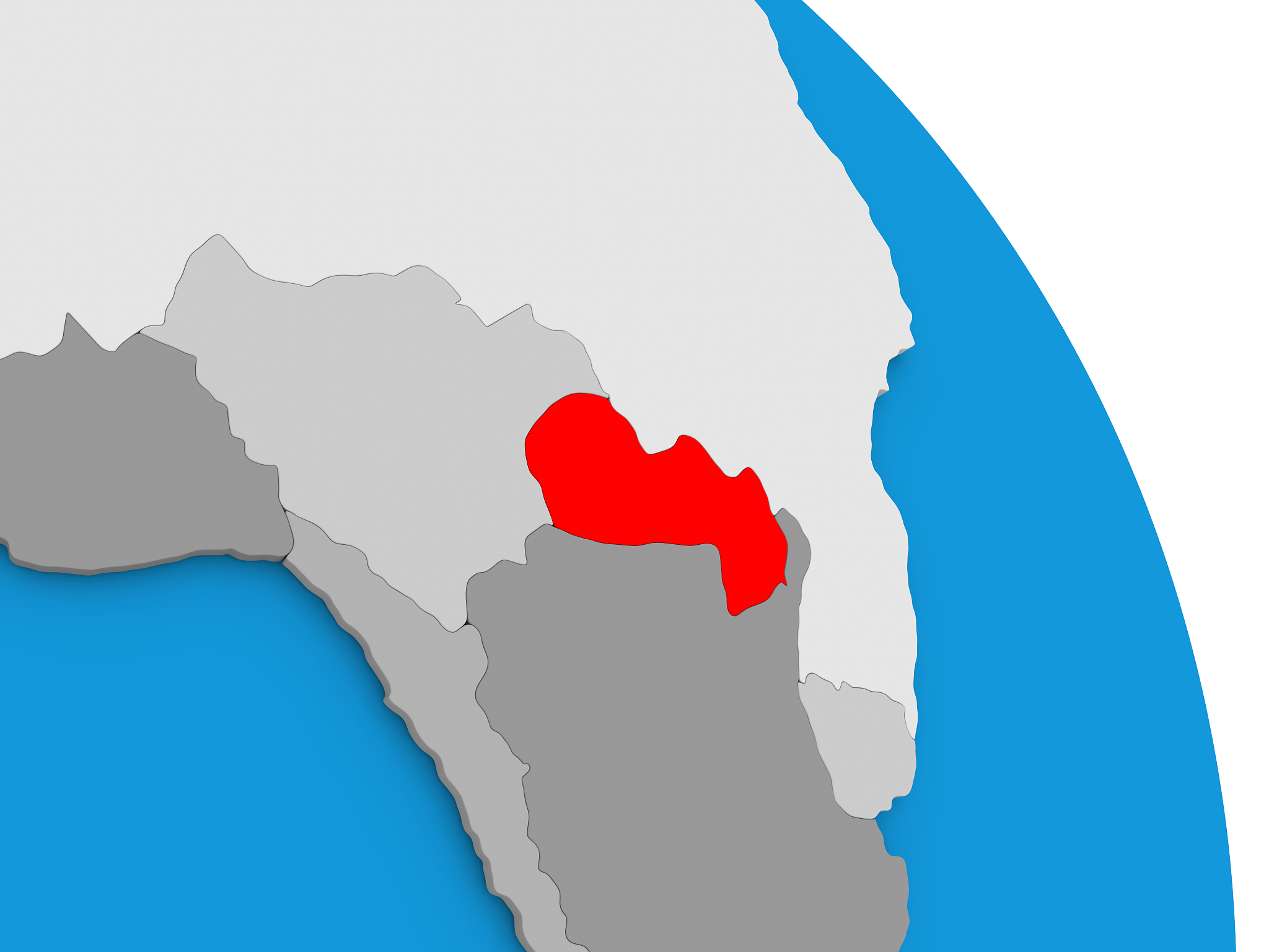 paraguay on globe