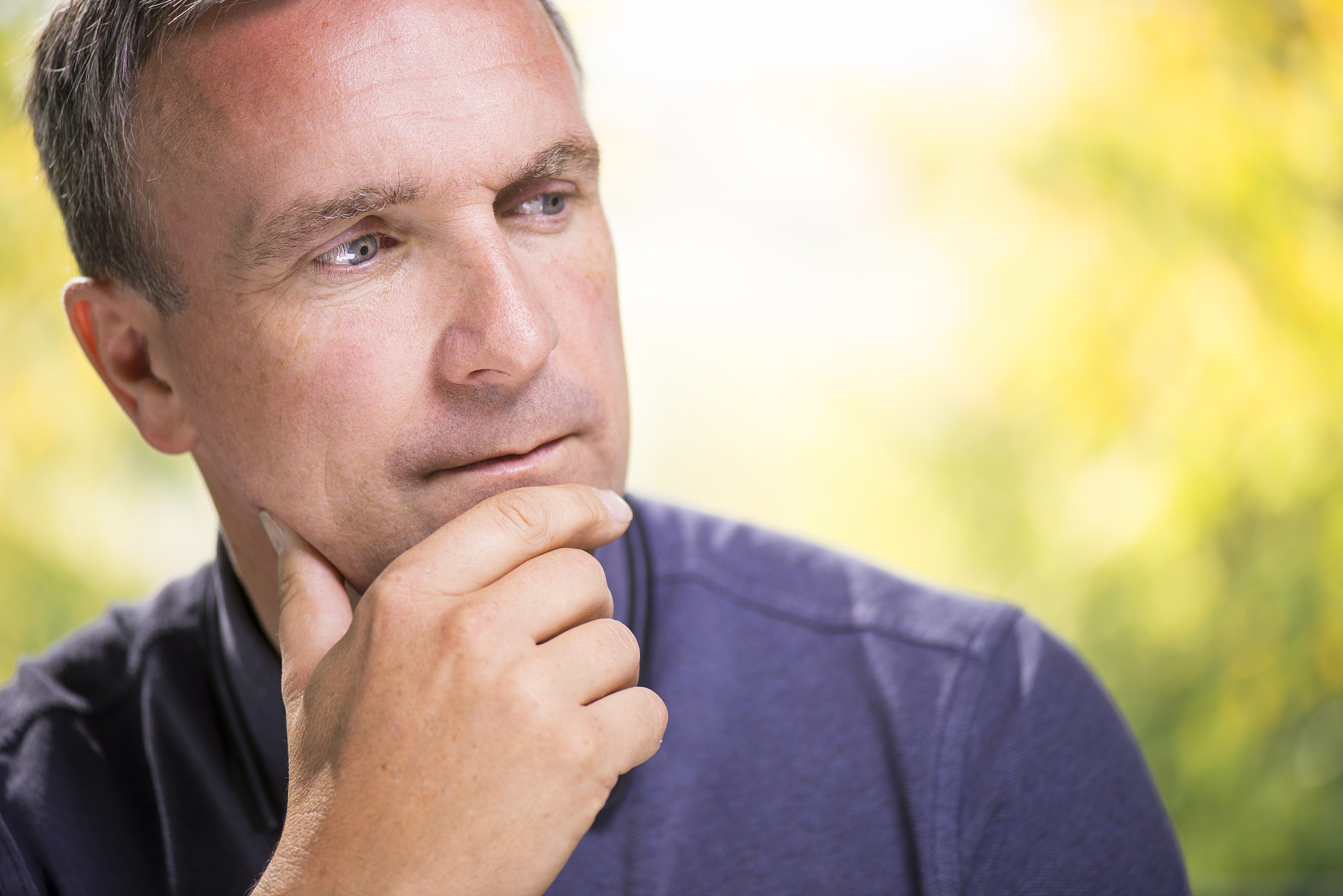 mature man thinking