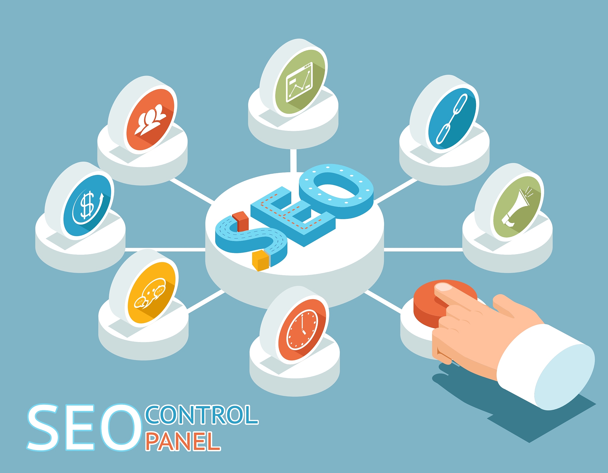 seo control panel concept