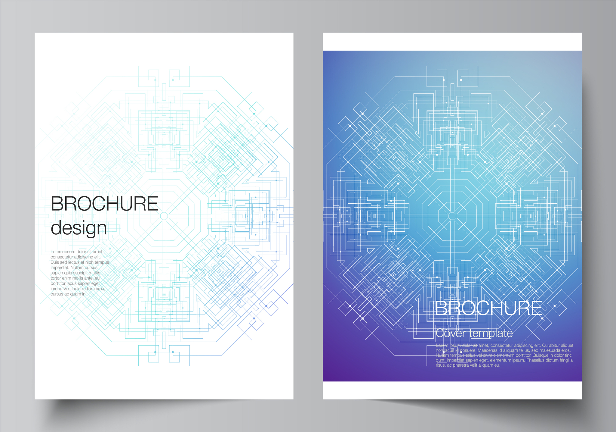 layout a4 format modern cover mockup