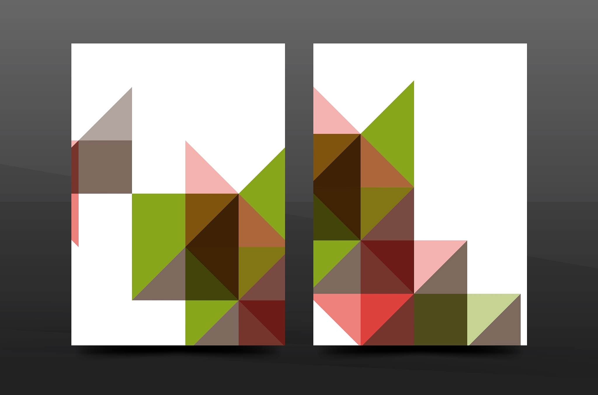 colorful geometry design annual report a4 cover