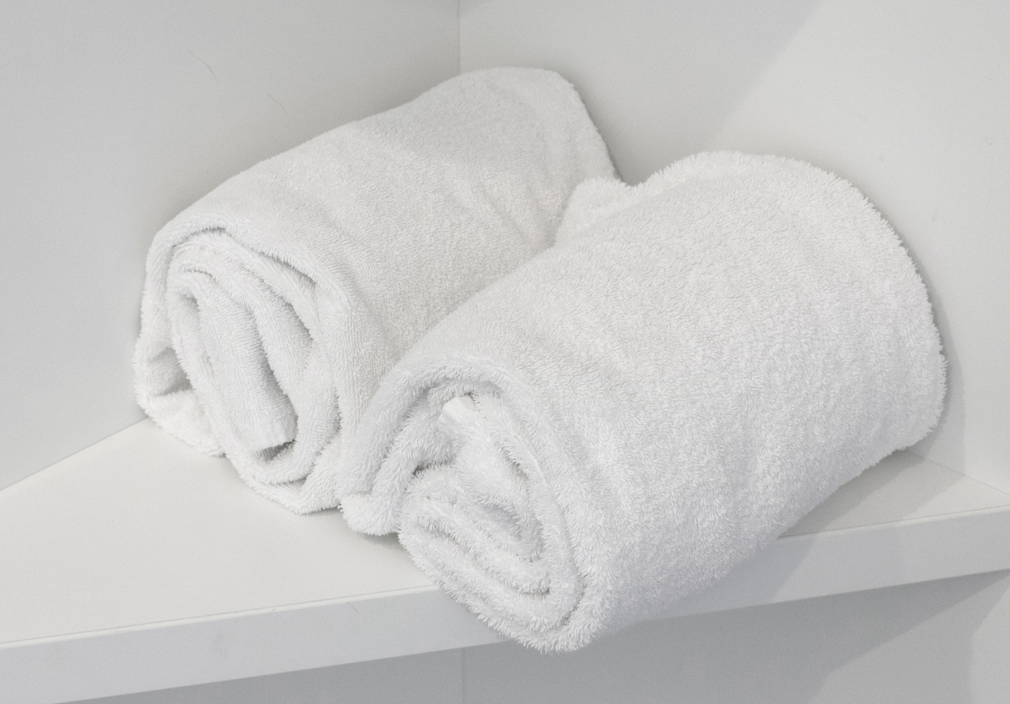 white towels in hotel bathroom