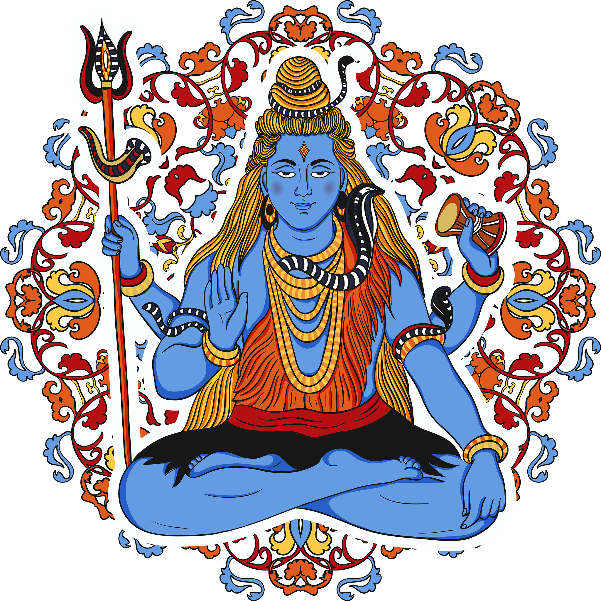 use the word brahmavishnuandshiva in each sentence