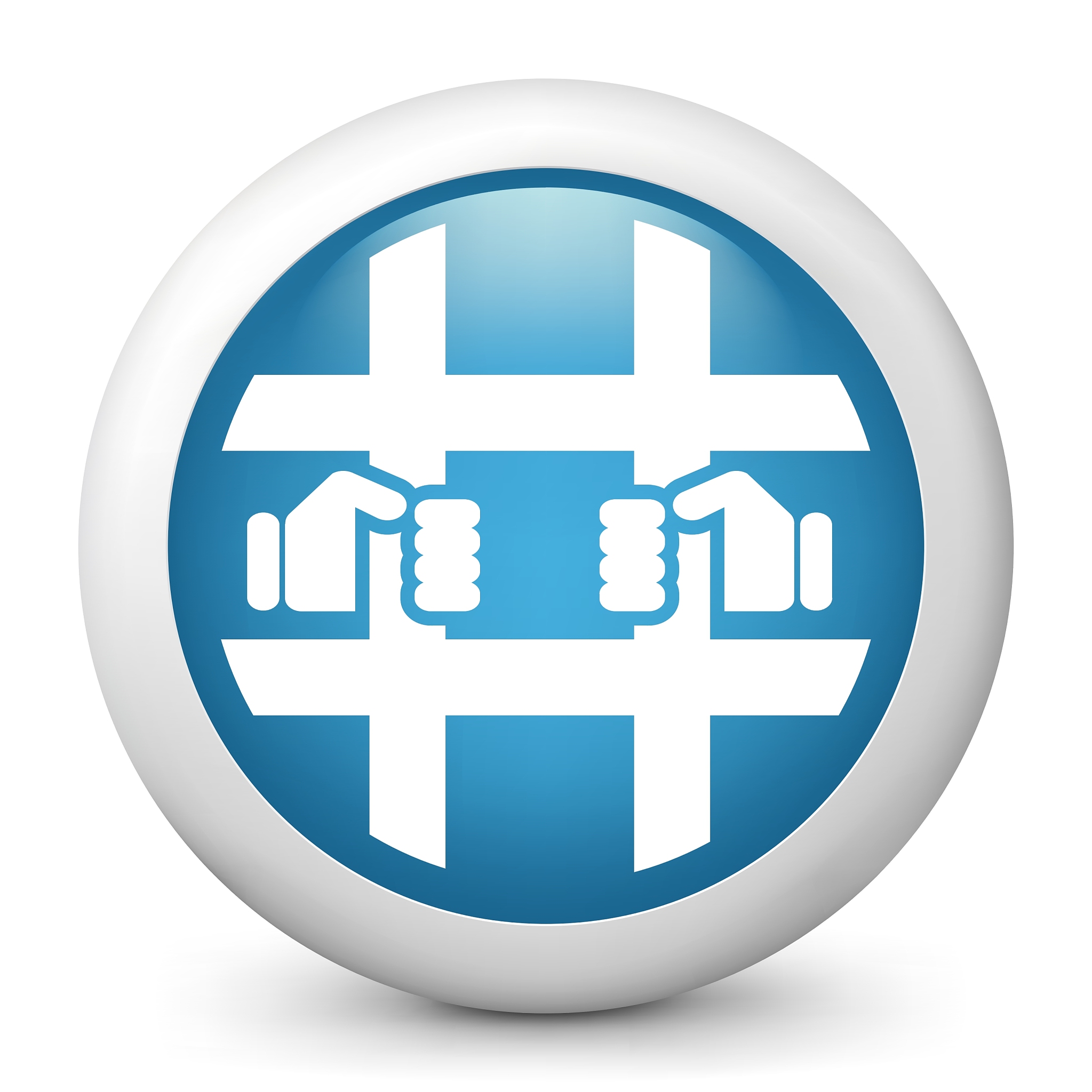 blue glossy icon