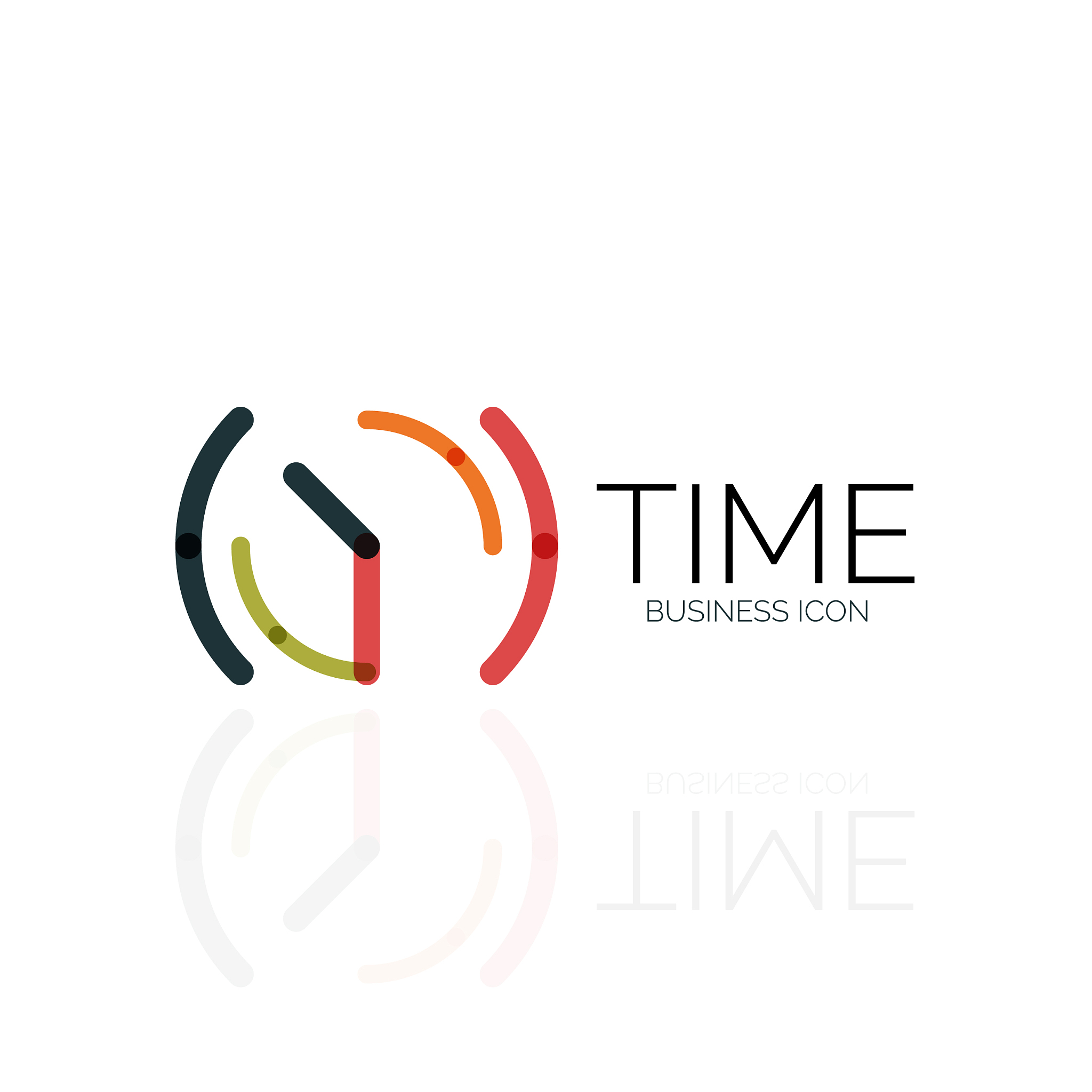 abstract logo idea time concept or clock