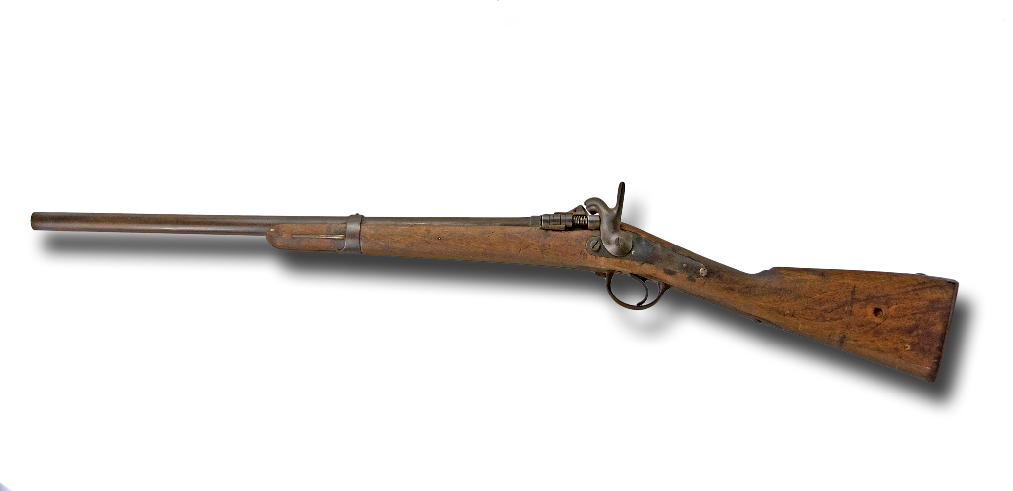 antique shotgun with shadow