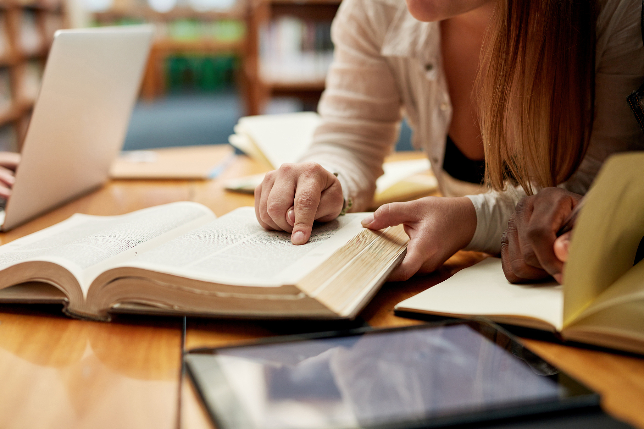 building her knowledge with educational books