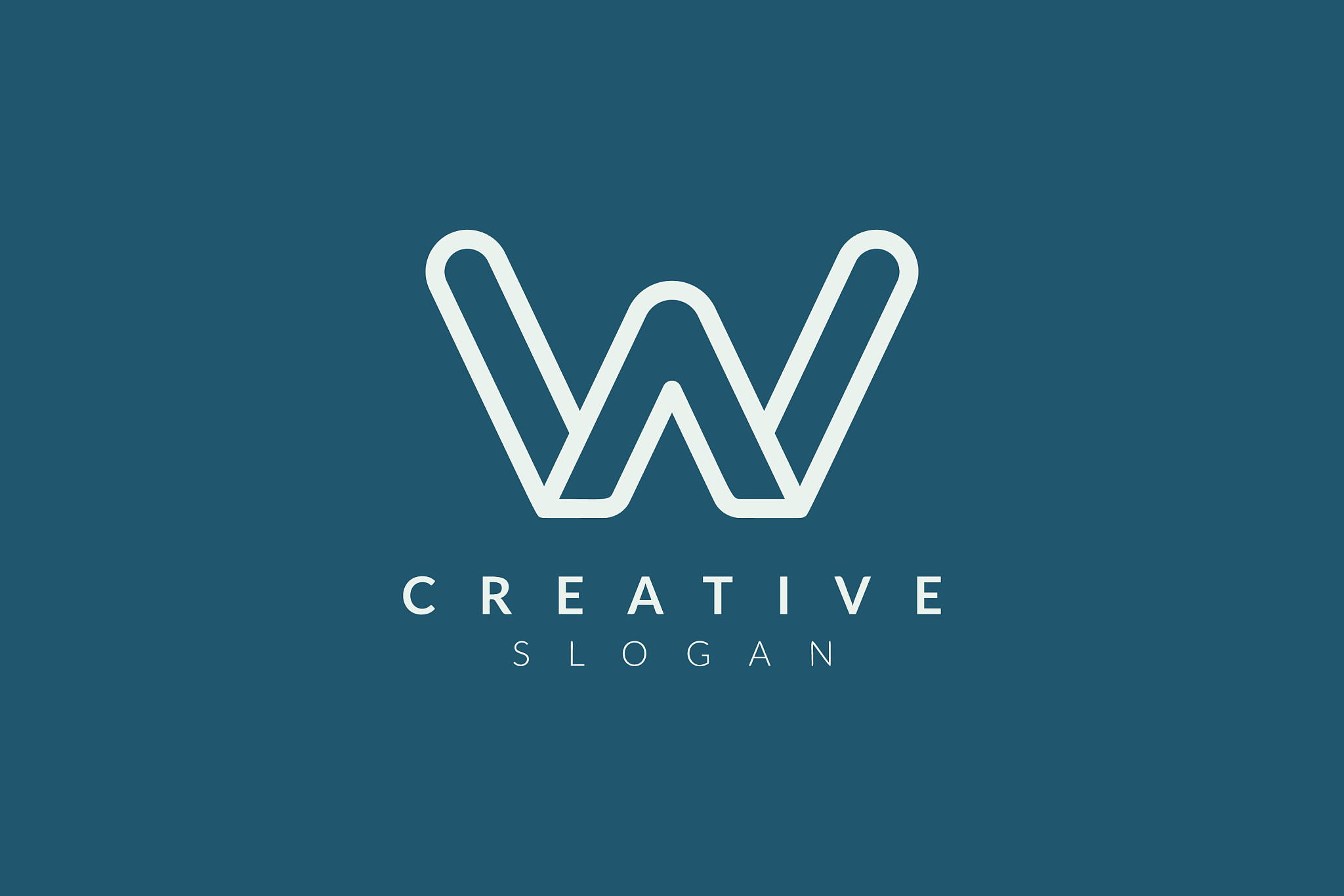monogram logo design for letter w simple and