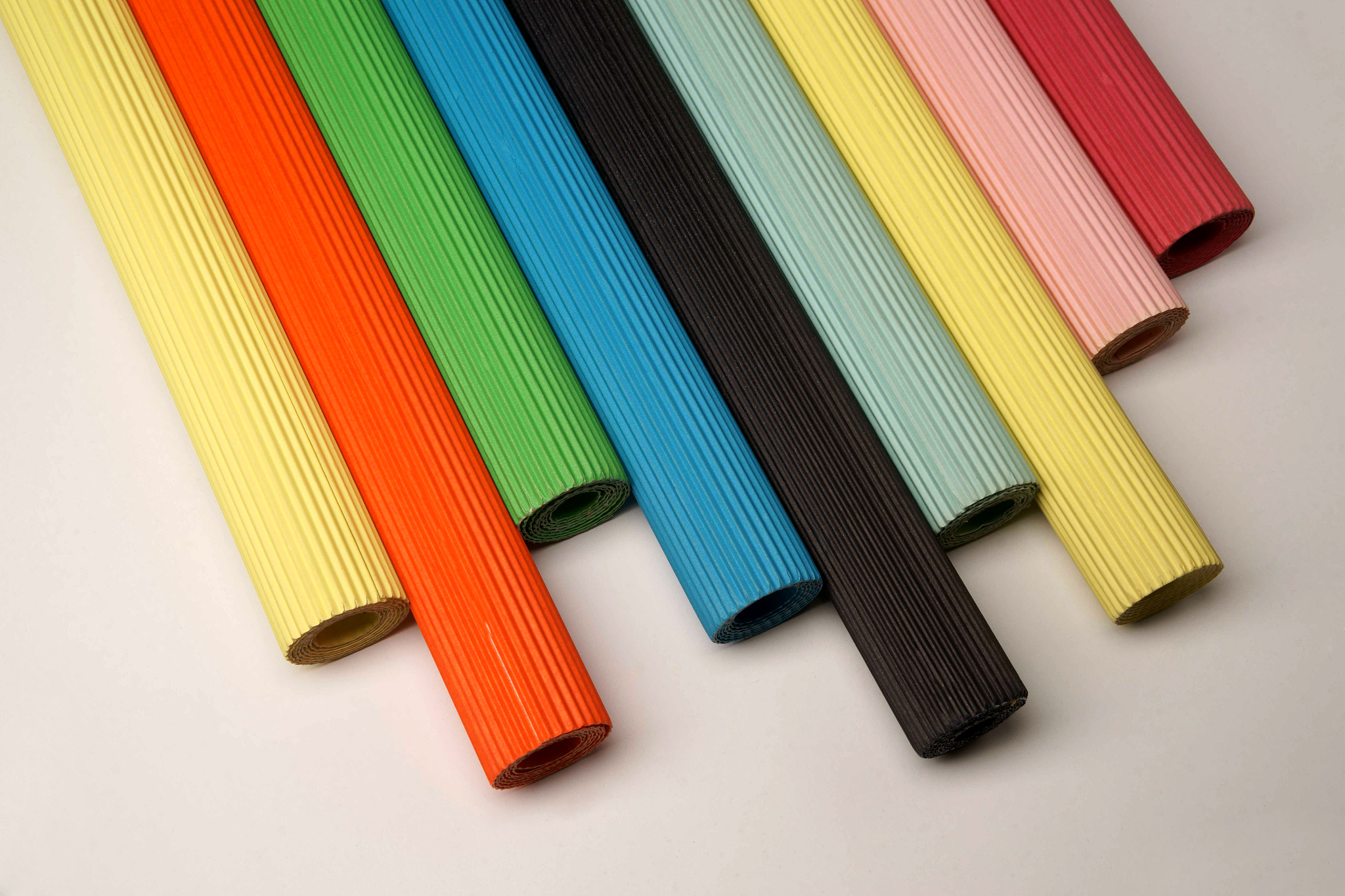 colorful corrugated roll of carton