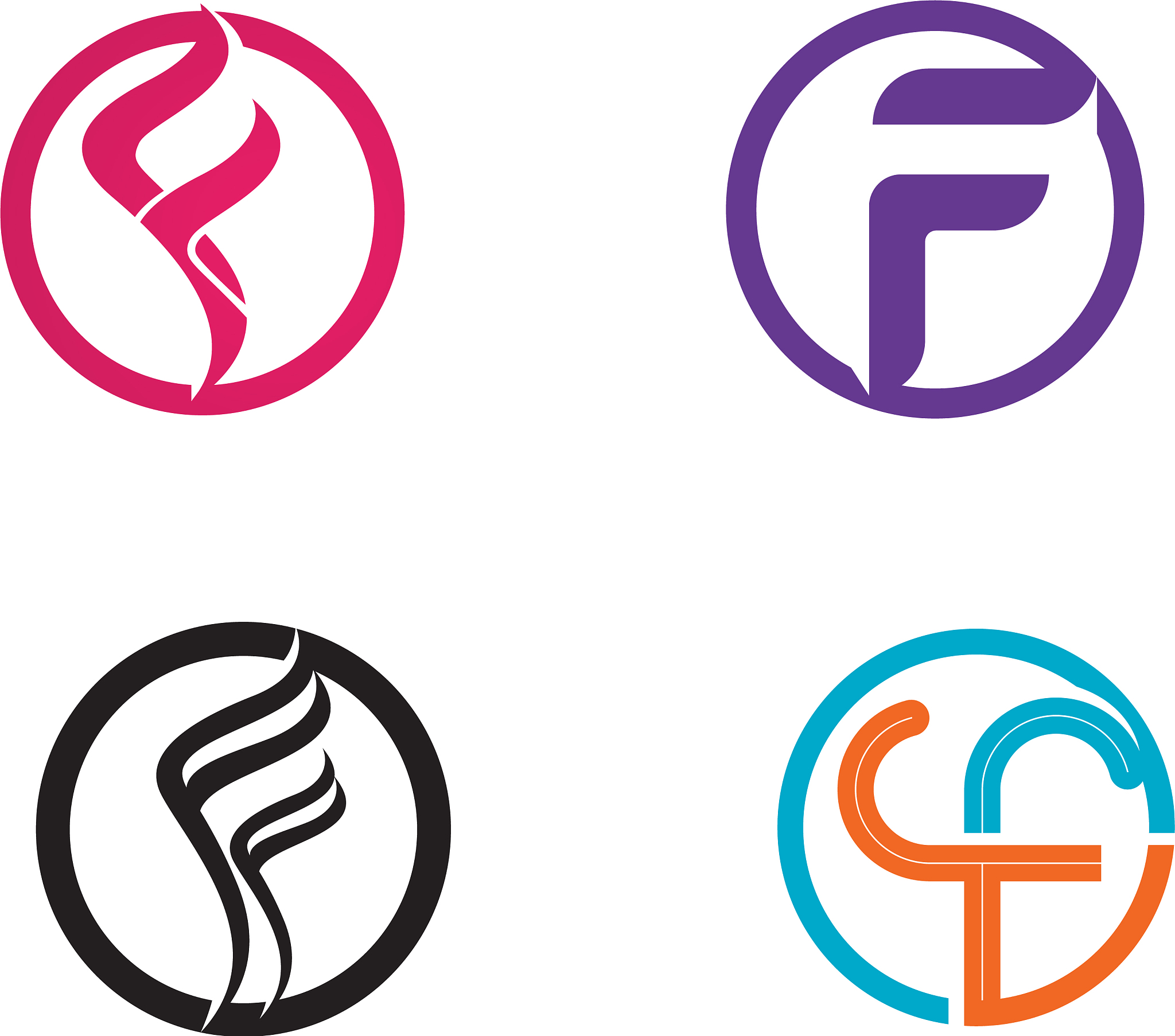 f logo letter template