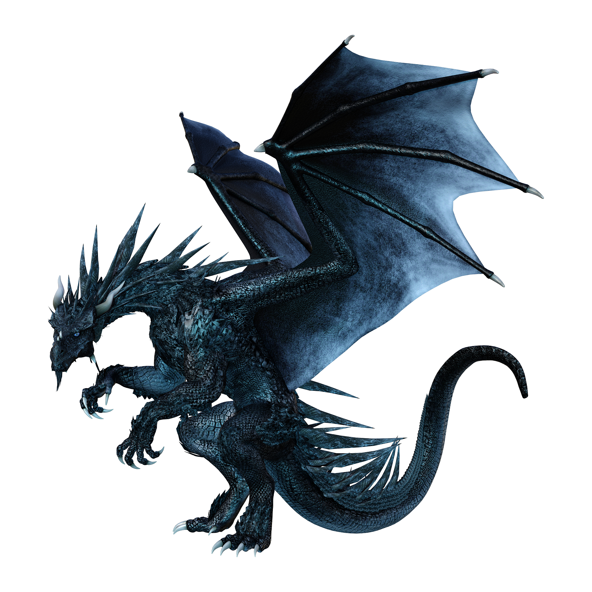 3d illustration fantasy dragon on white
