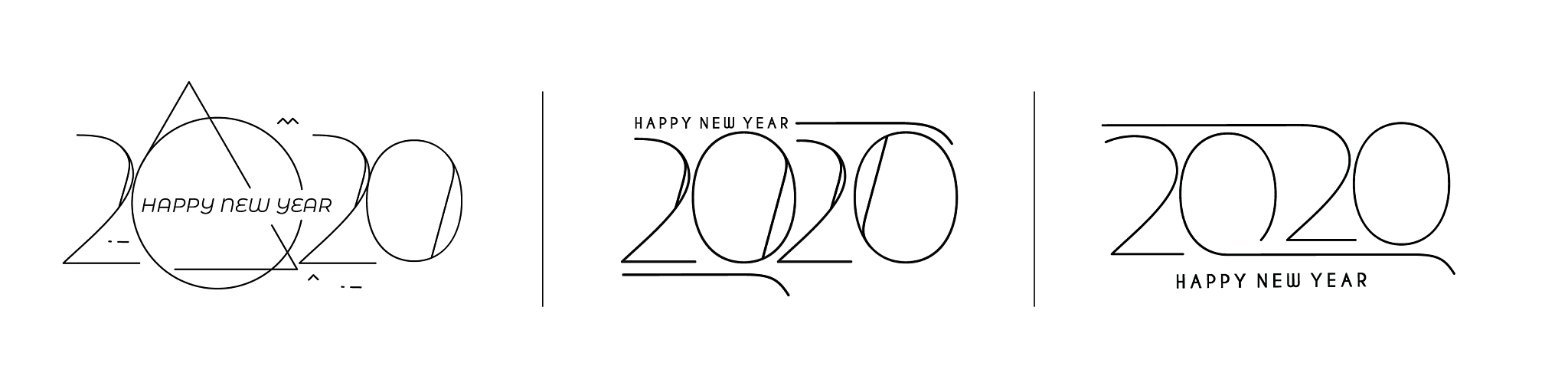 2020,设计,文字,字体,新年前夕,华丽的,请柬,事件,传单,一月