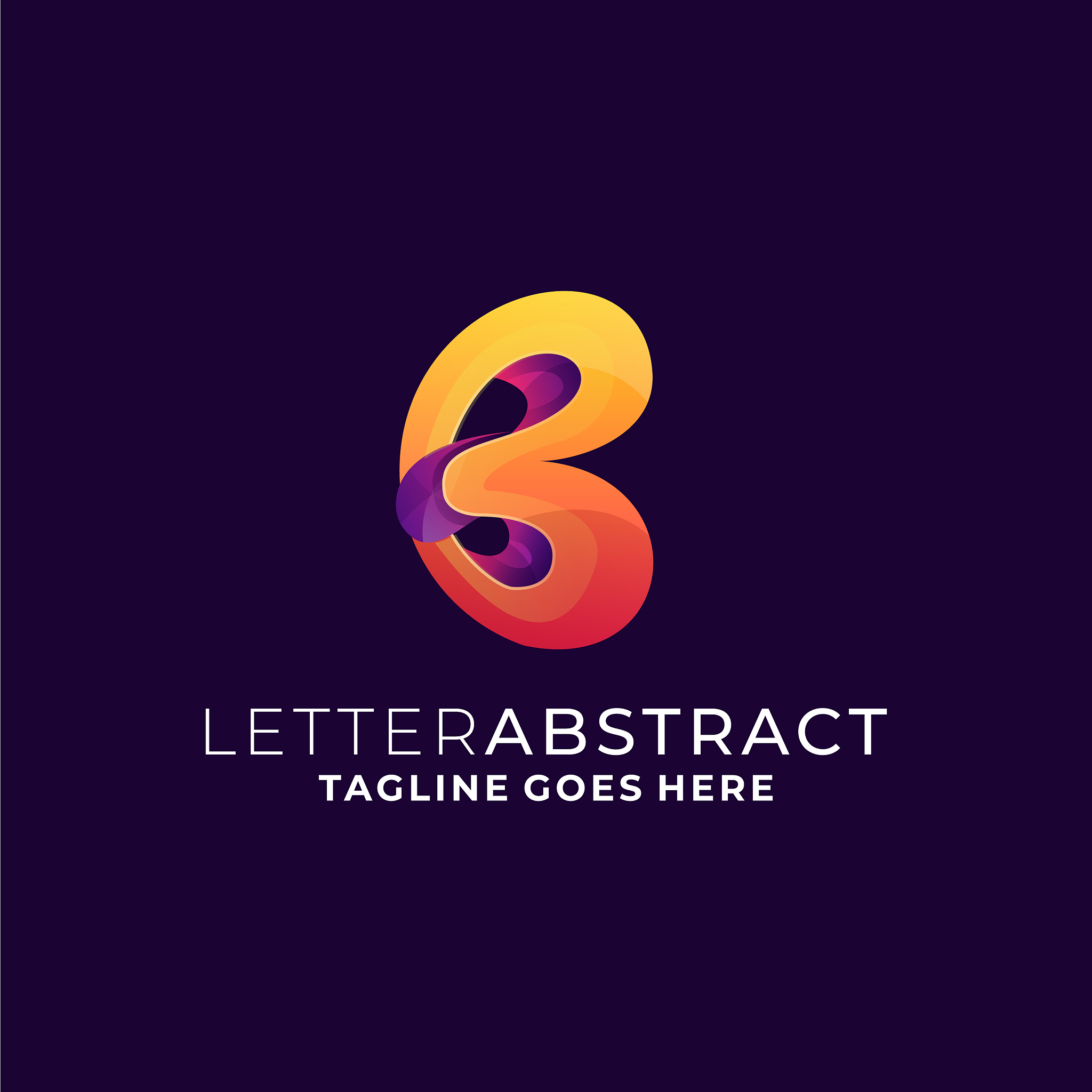 letter abstract template