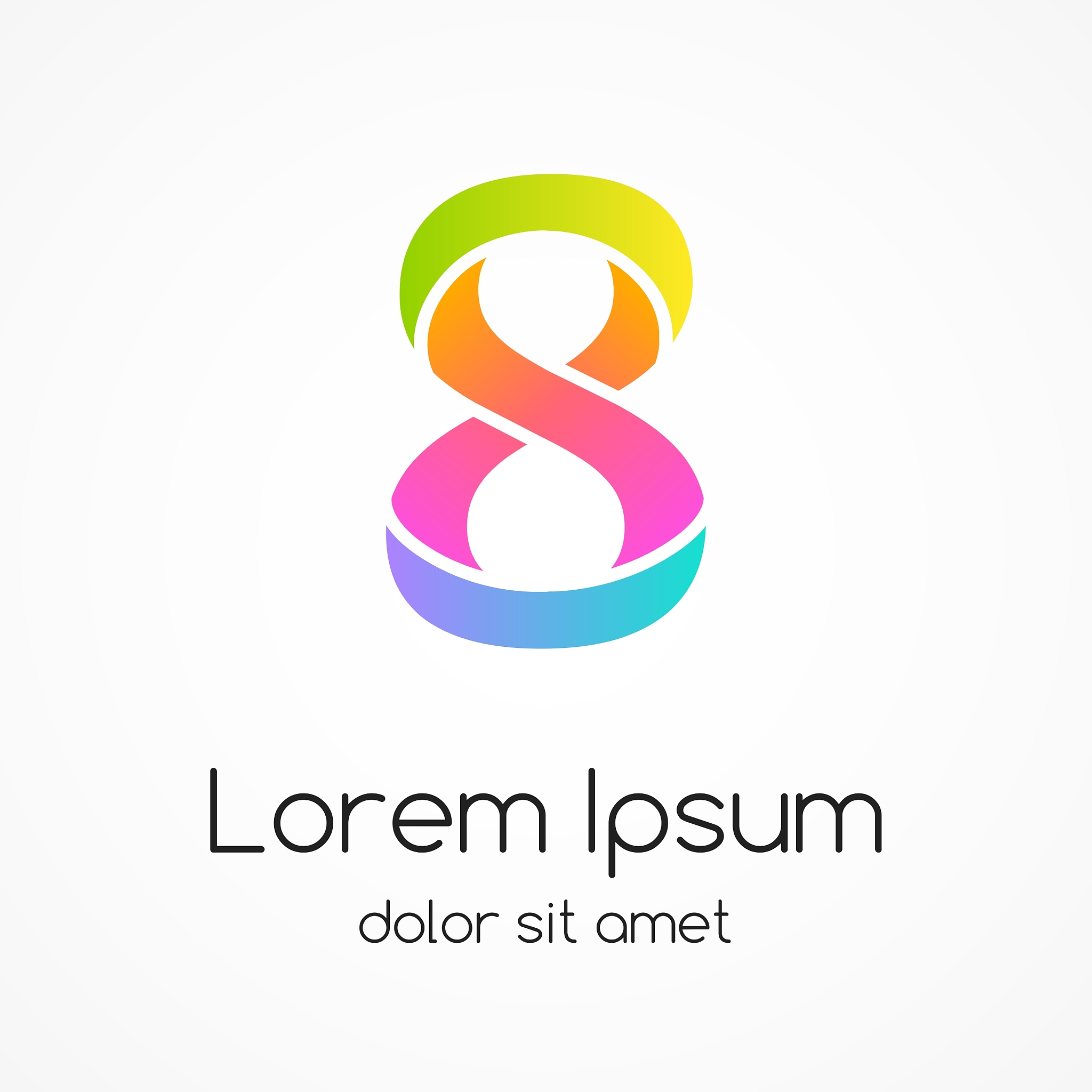 logo number 8 company design template