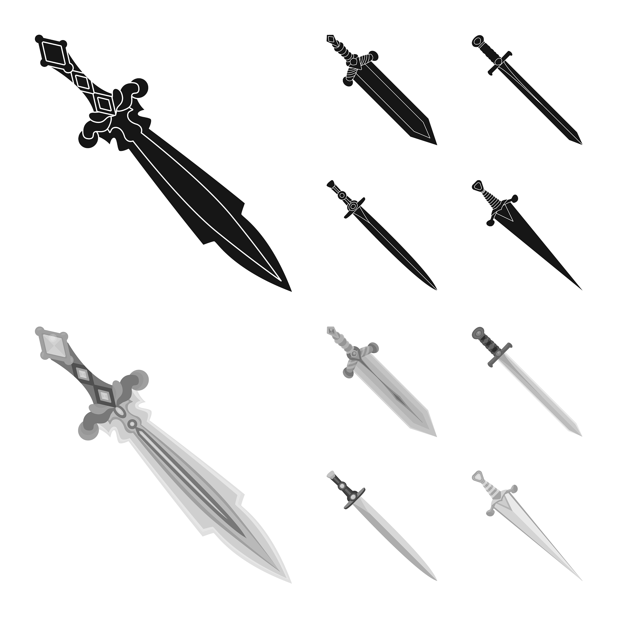 isolated object of game and armor icon collection