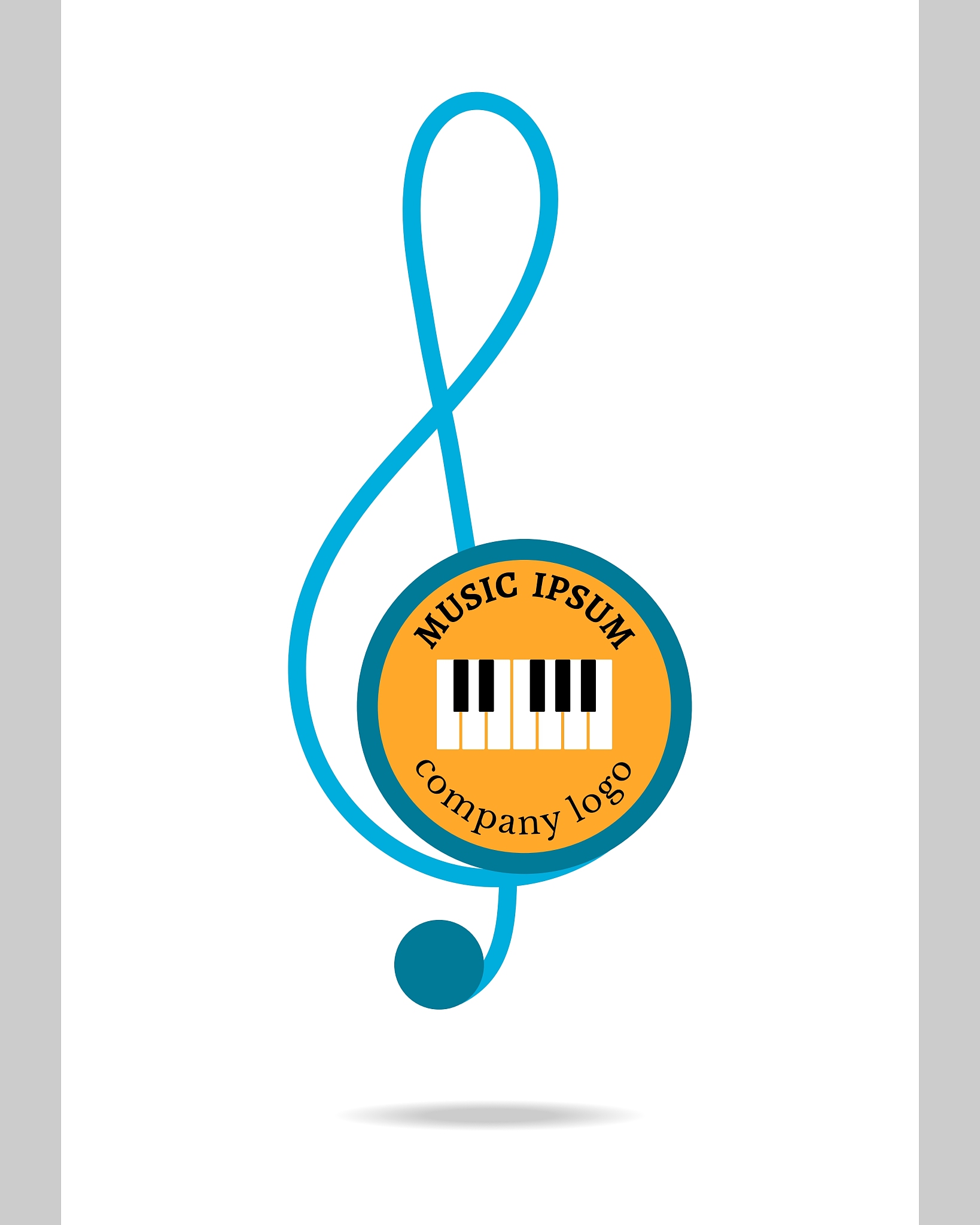 musical logo treble clef