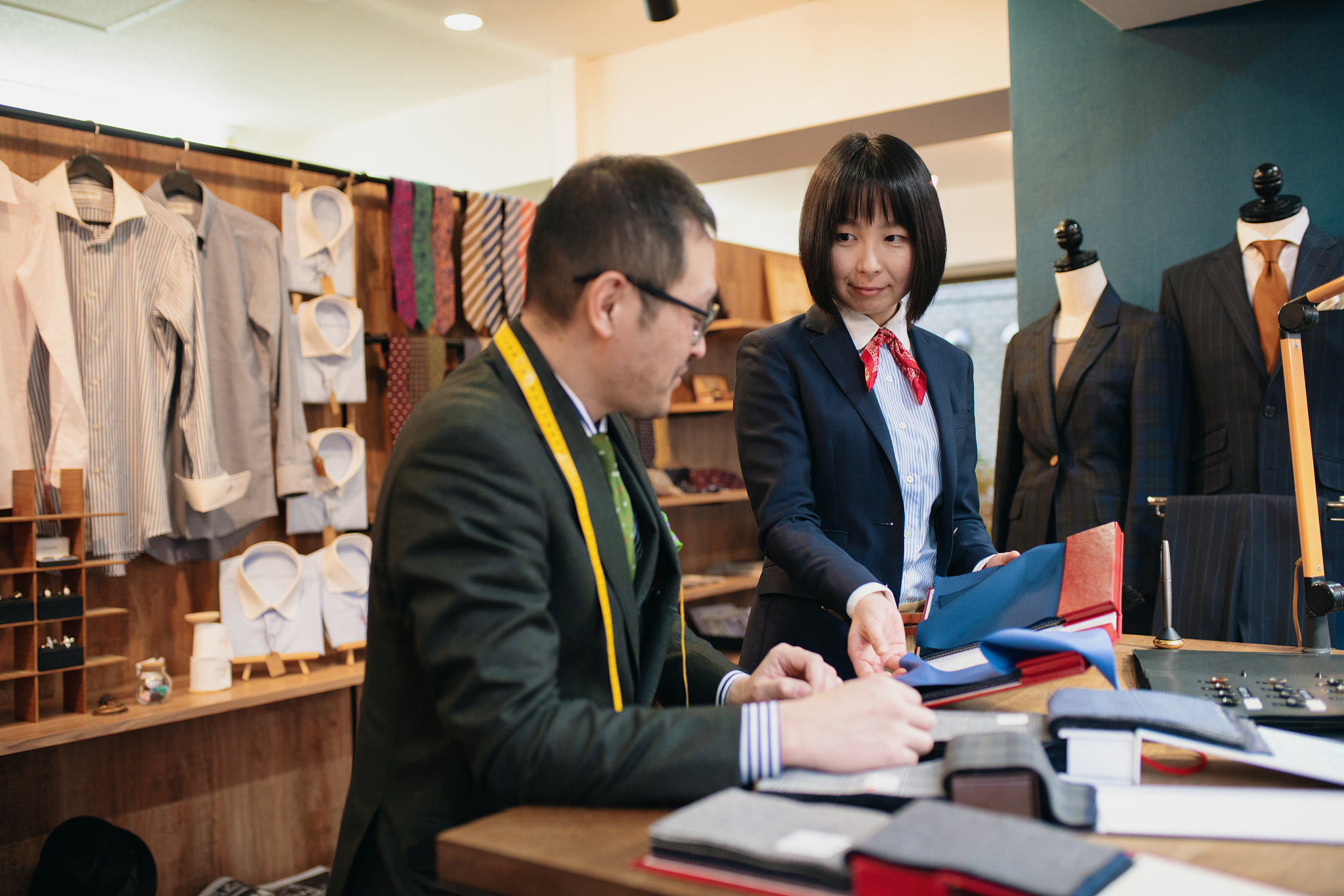 staff in a retail store working together