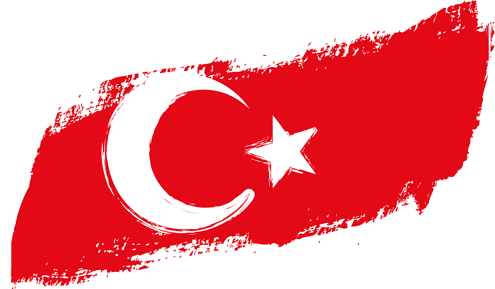 grunge turkey flag