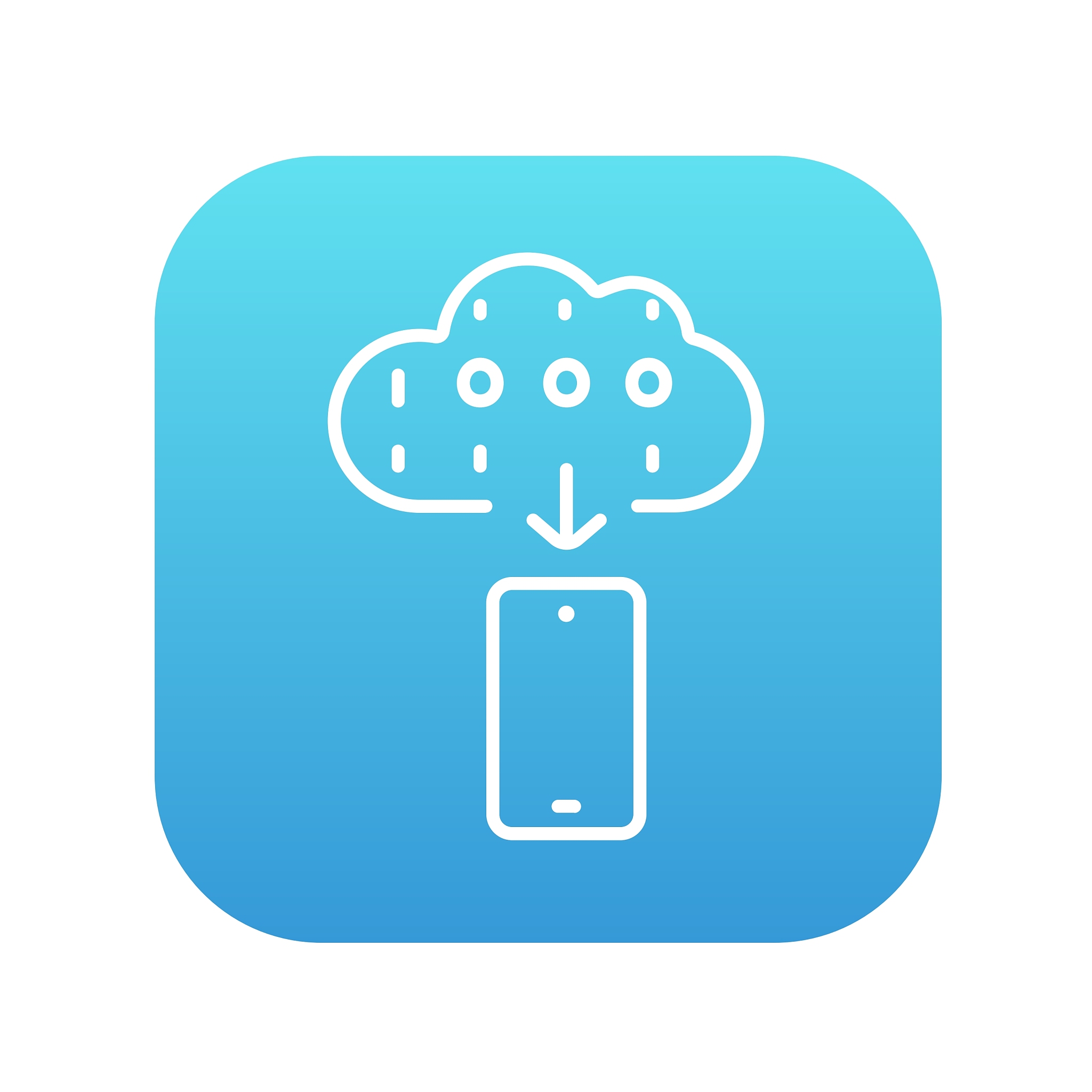 cloud computing line icon