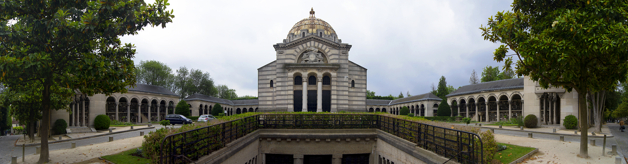 crematorium panorama in pere-lachaise cemetery.