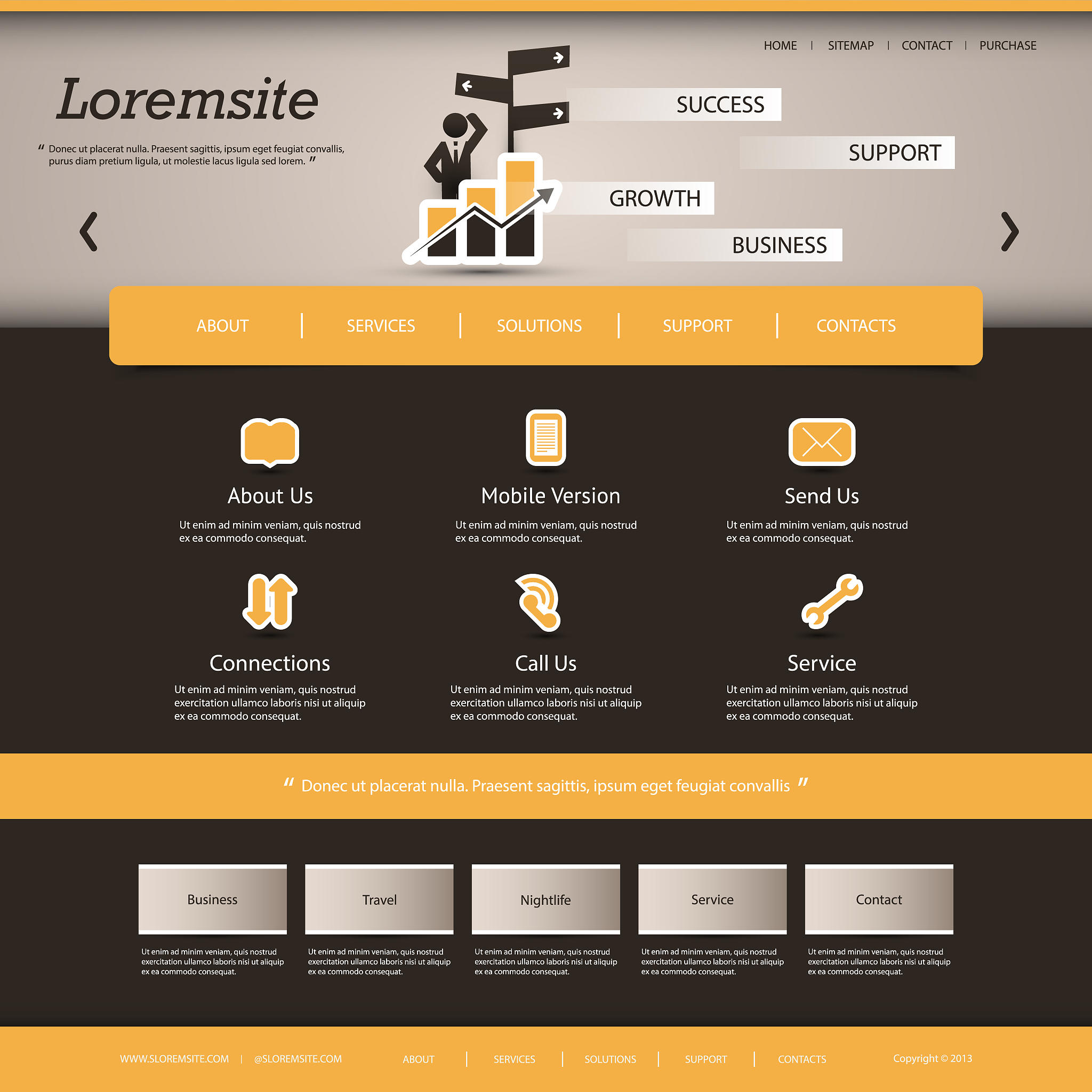 one page website template