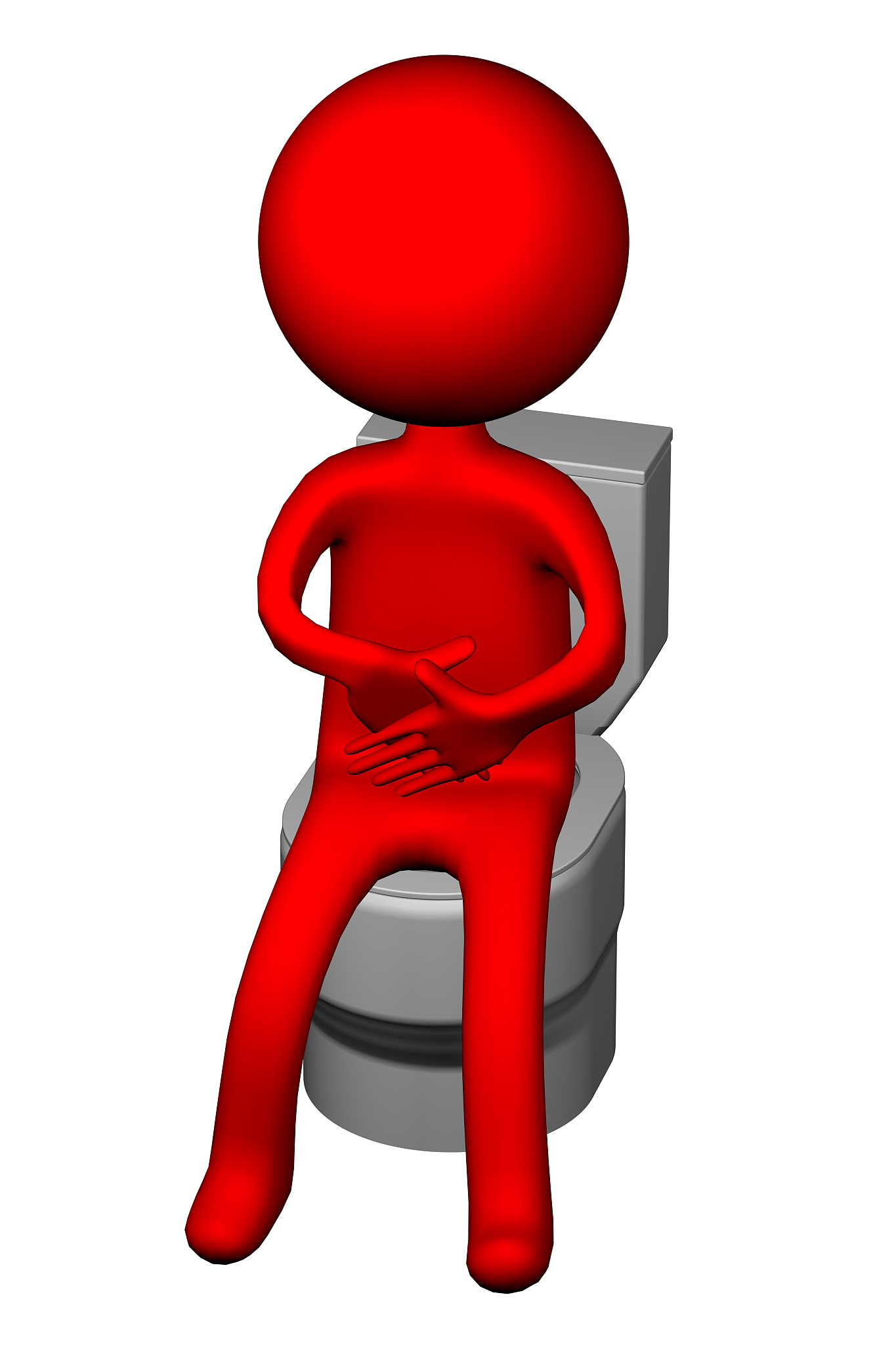 3d man on the toilet seat