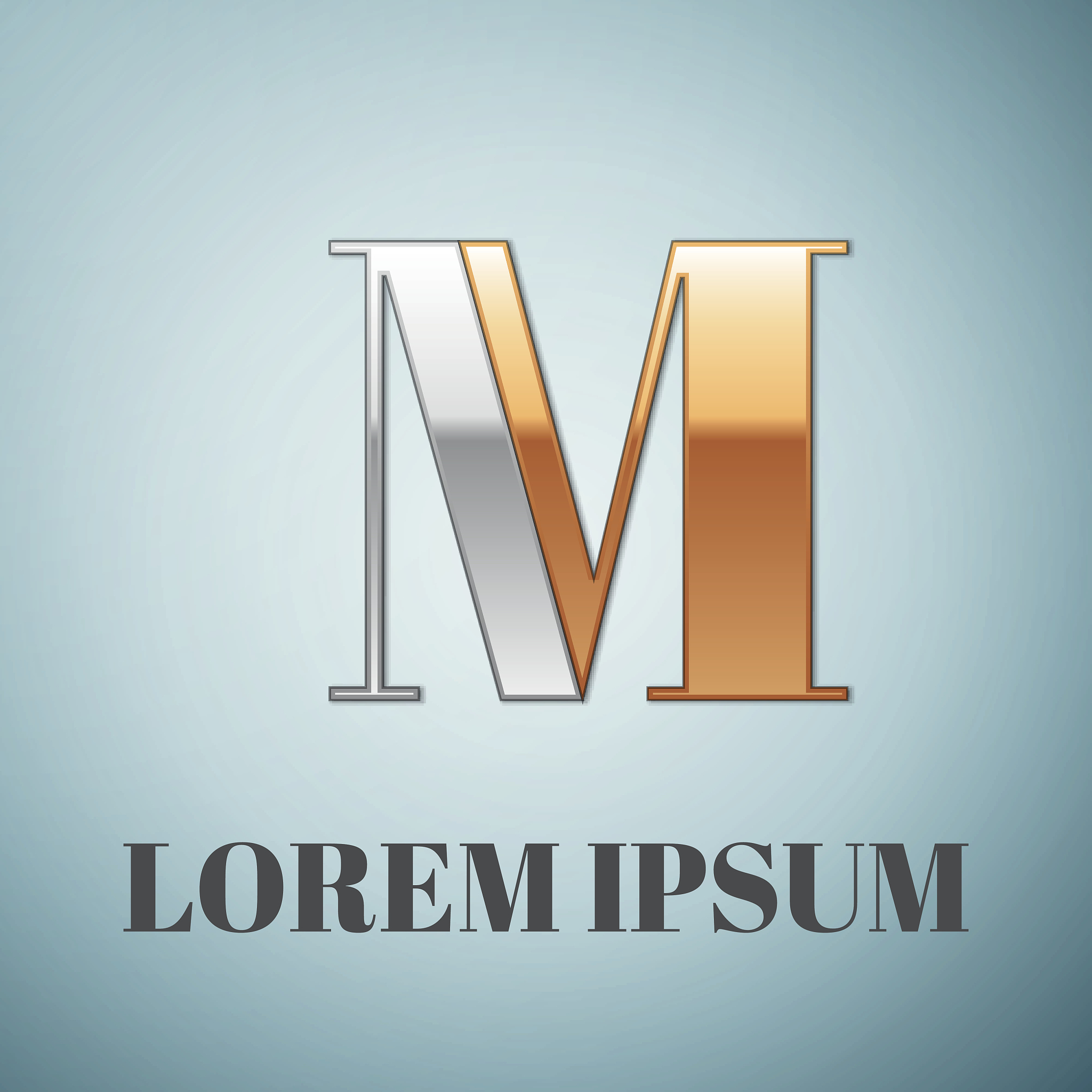 elegant silver and gold impossible font, symbol, alphabet, lette