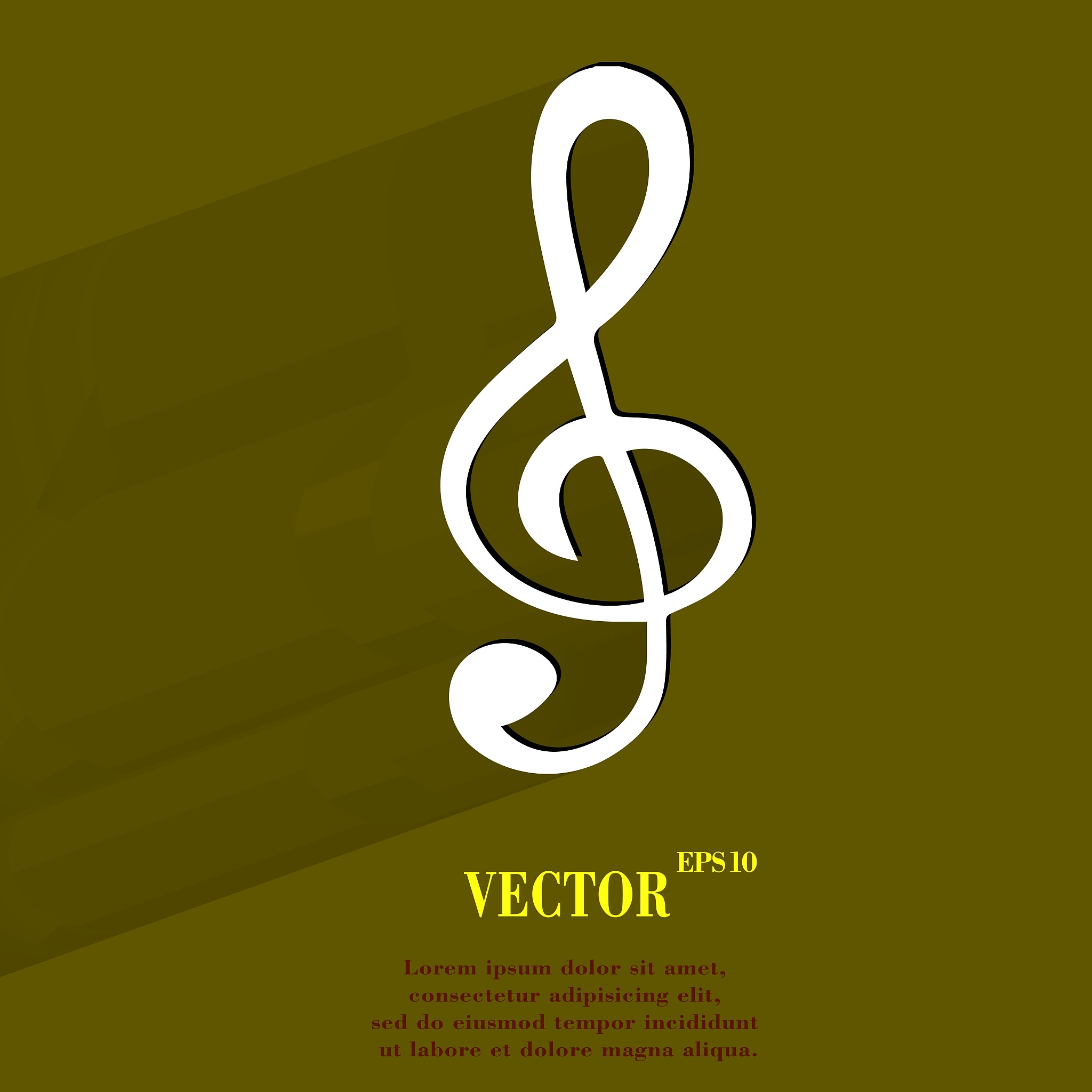 music elements notes web icon, flat design